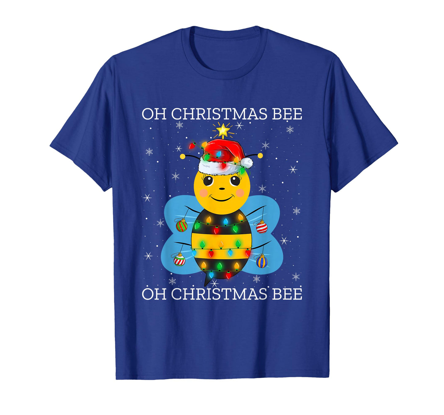 Bumble Bee Christmas Tree Funny Santa Bees Boys Girls Xmas T-Shirt