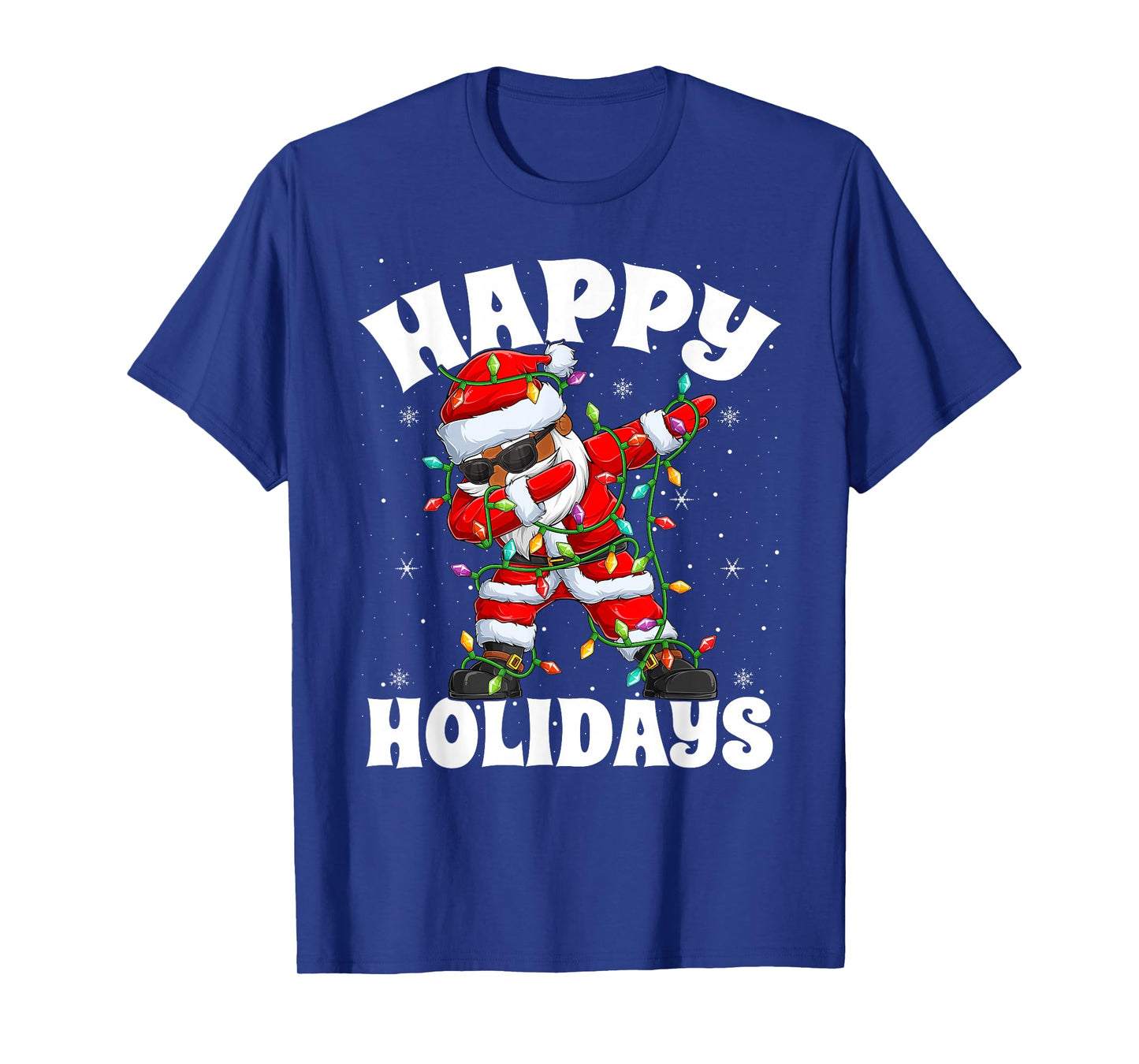 Christmas African American Dabbing Santa Claus Dab Xmas T-Shirt