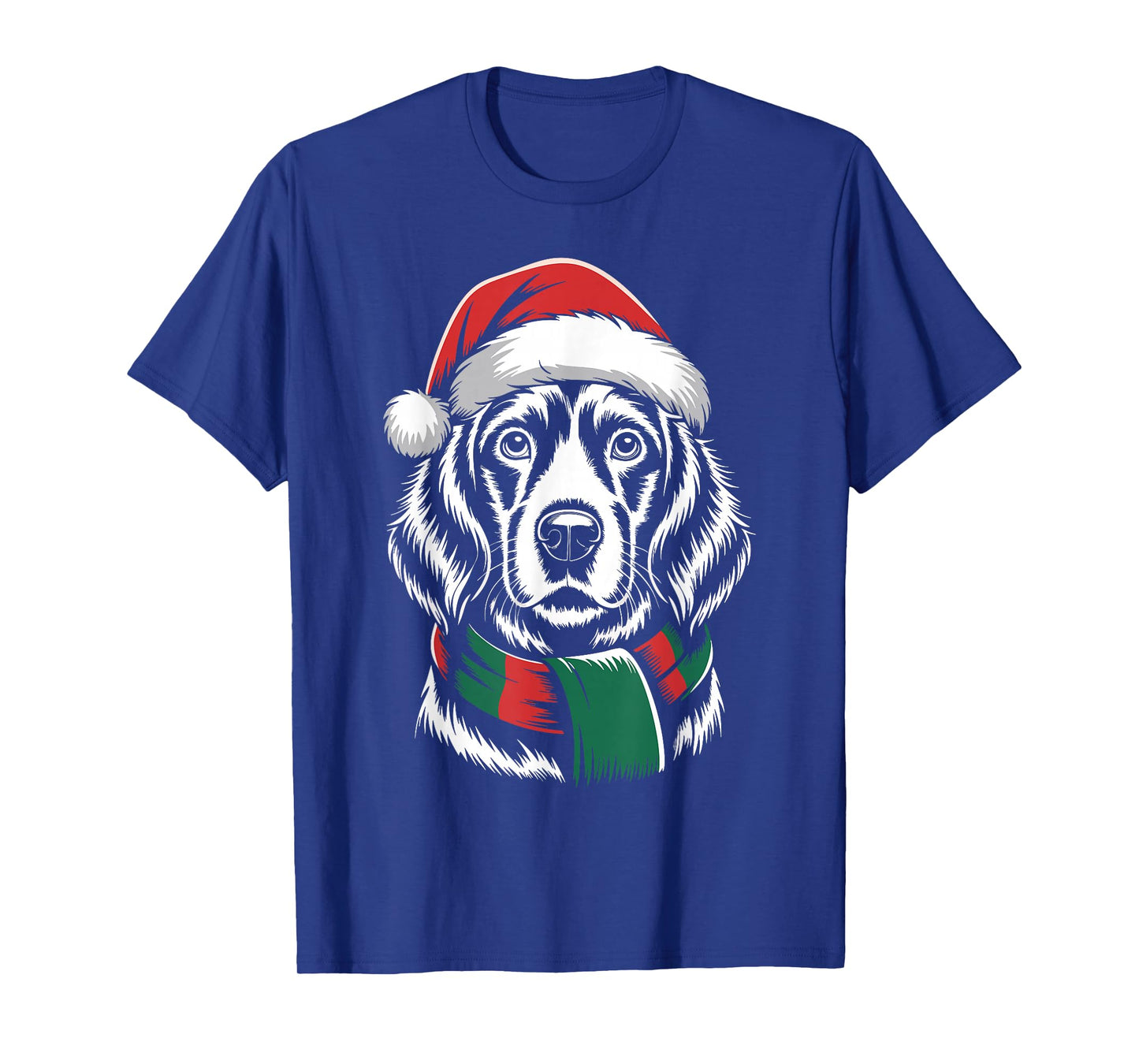 Irish Setter Dog Xmas Santa Hat Scarf Christmas Costume T-Shirt