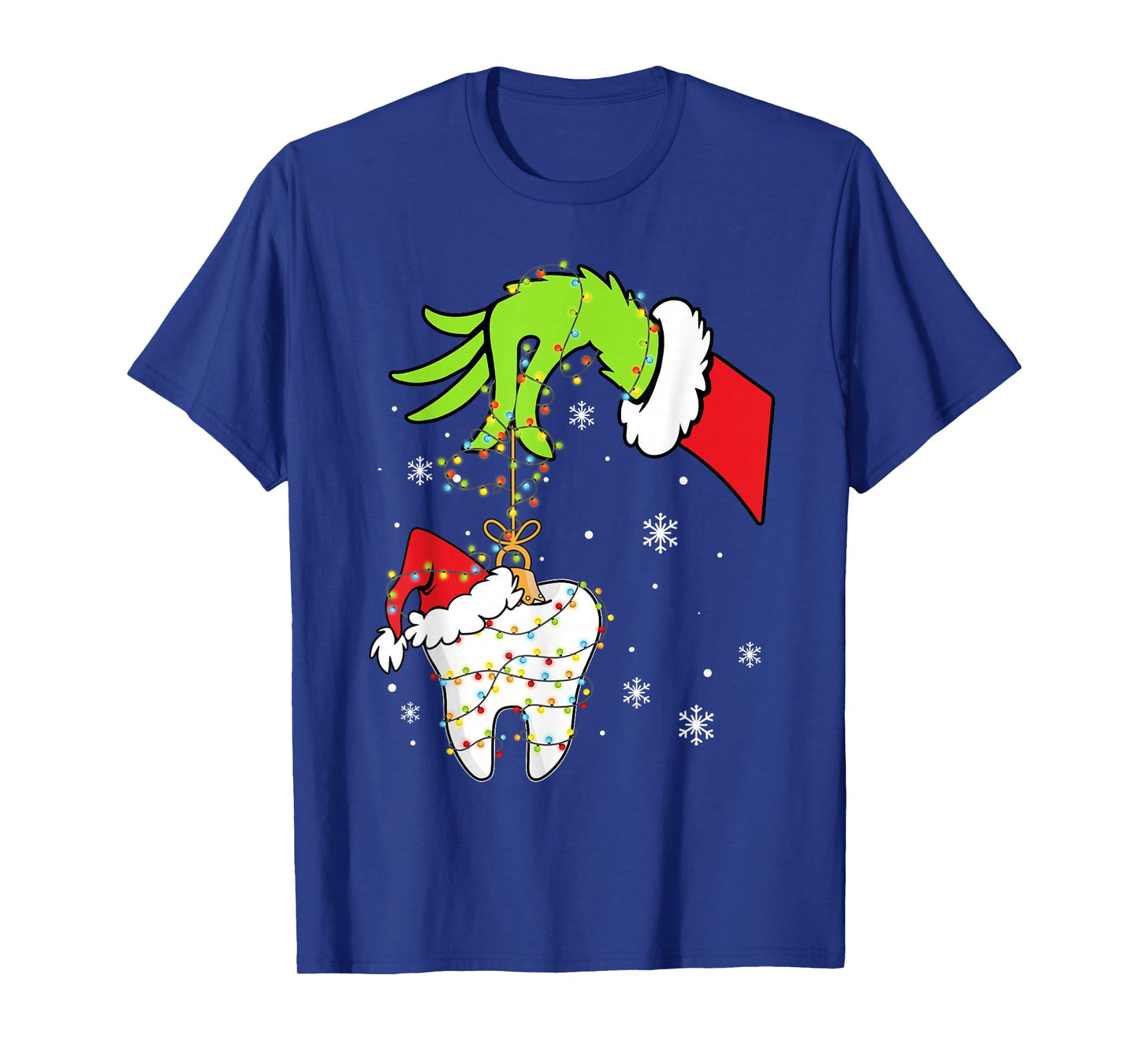Tooth Dentist Dental Assistant Teeth Christmas Xmas Lights T-Shirt