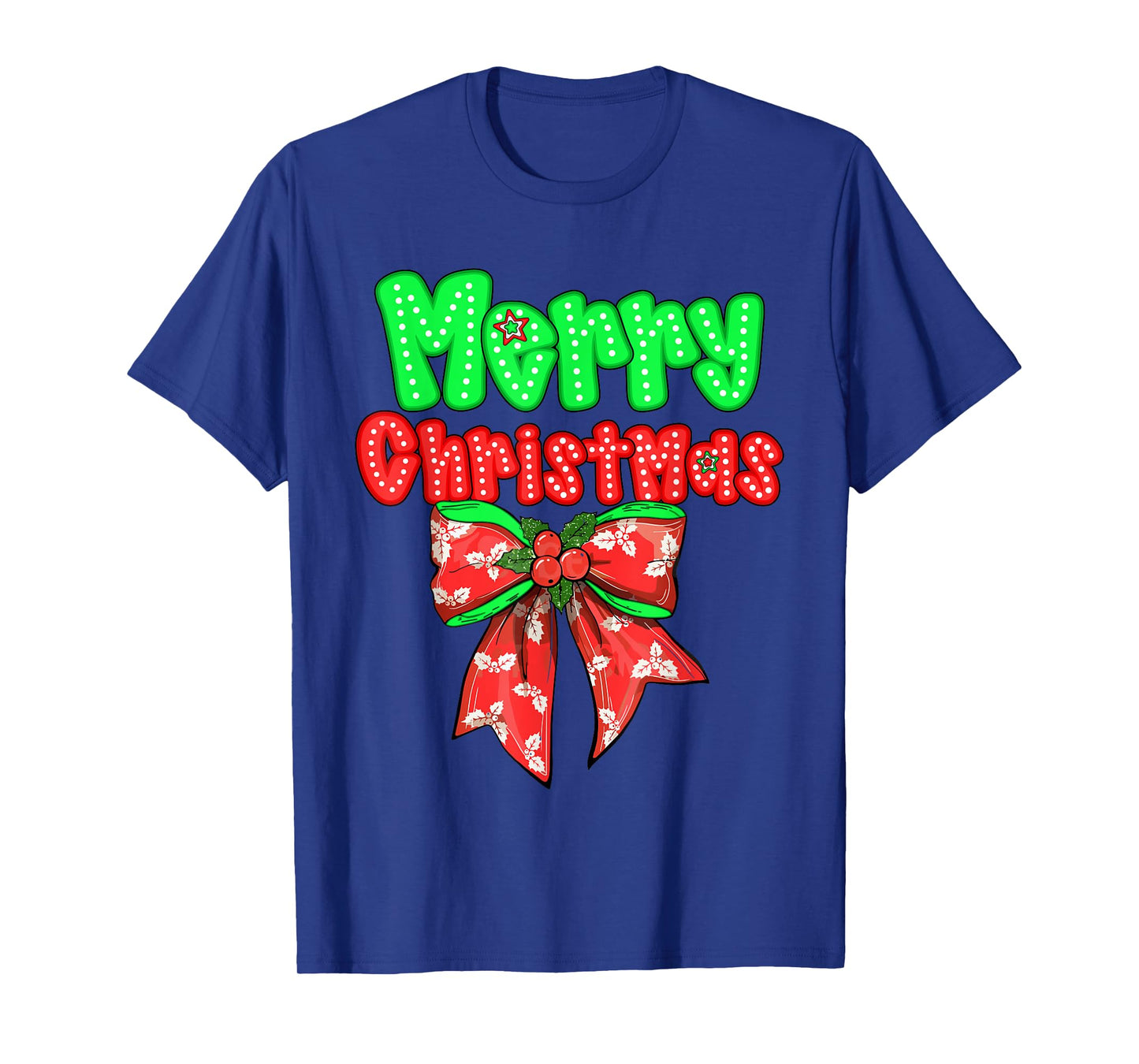 Merry Christmas Bow Red Santa Xmas Coquette Aesthetic T-Shirt