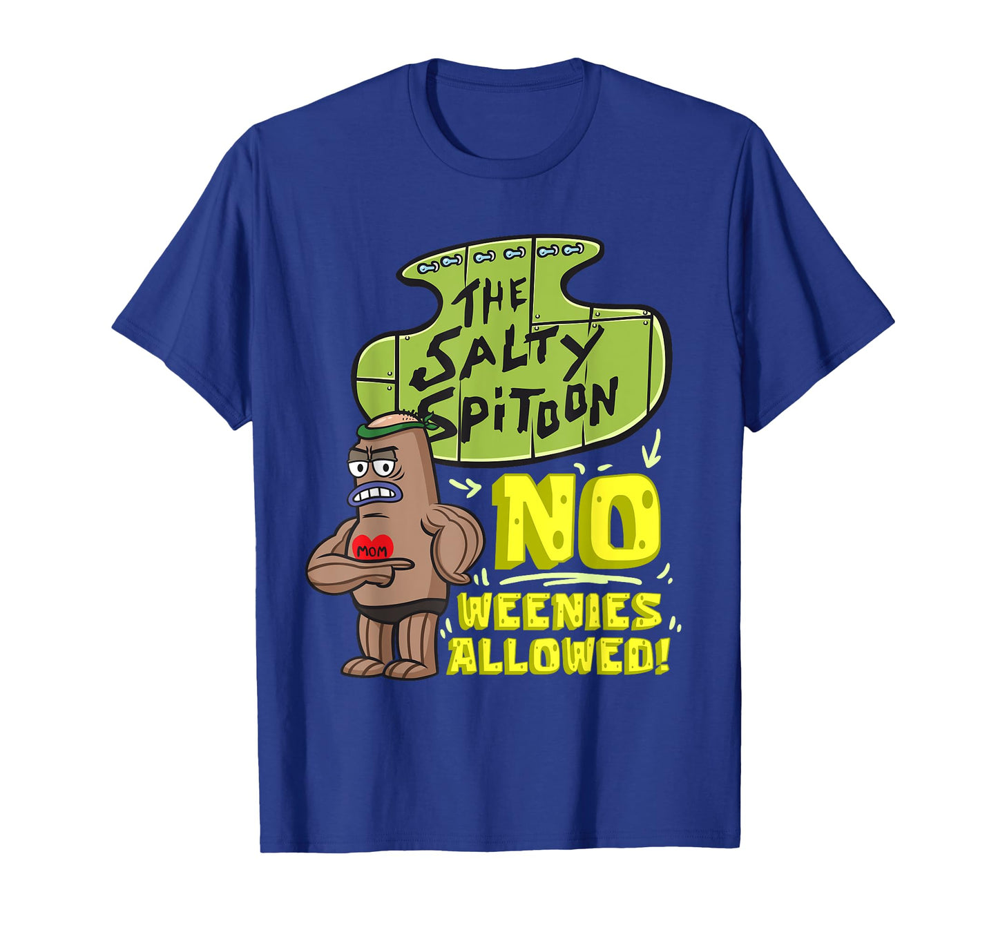 Mademark x SpongeBob SquarePants - Salty Spitoon No Weenies Allowed SpongeBob Gym Bodybuilder T-Shirt