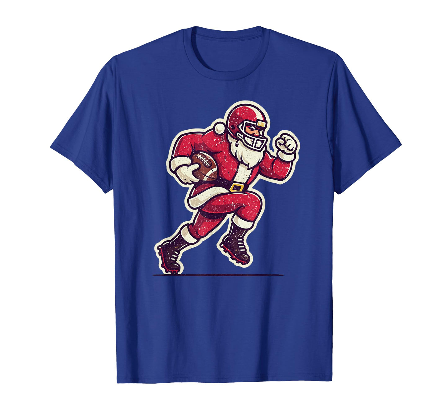 Santa Claus Playing American Football Xmas Holiday Christmas T-Shirt