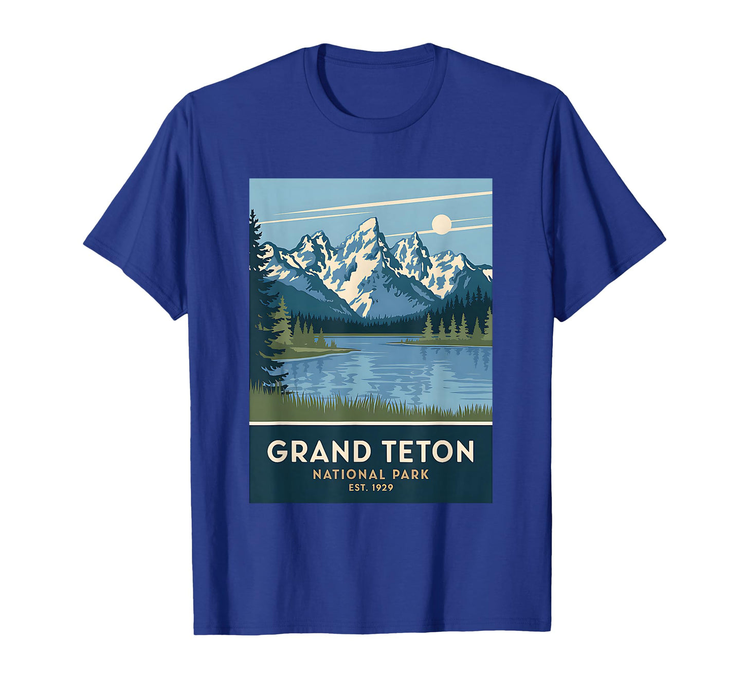 Grand Teton National Park Vintage Camping Hiking Men Women T-Shirt