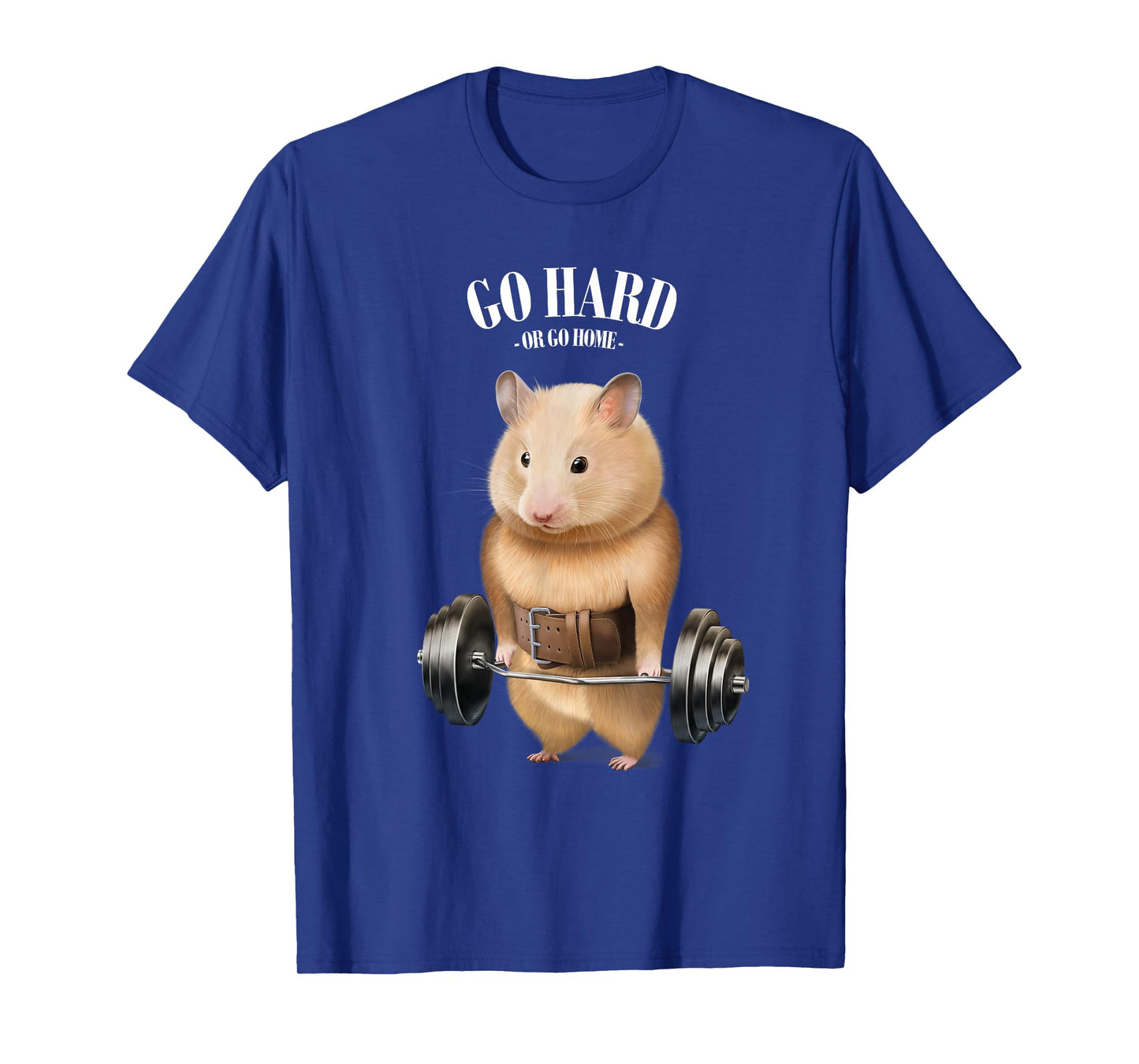 Hamster Muscle Training with Barbell Shrug Bar Fitness Gym T-Shirt