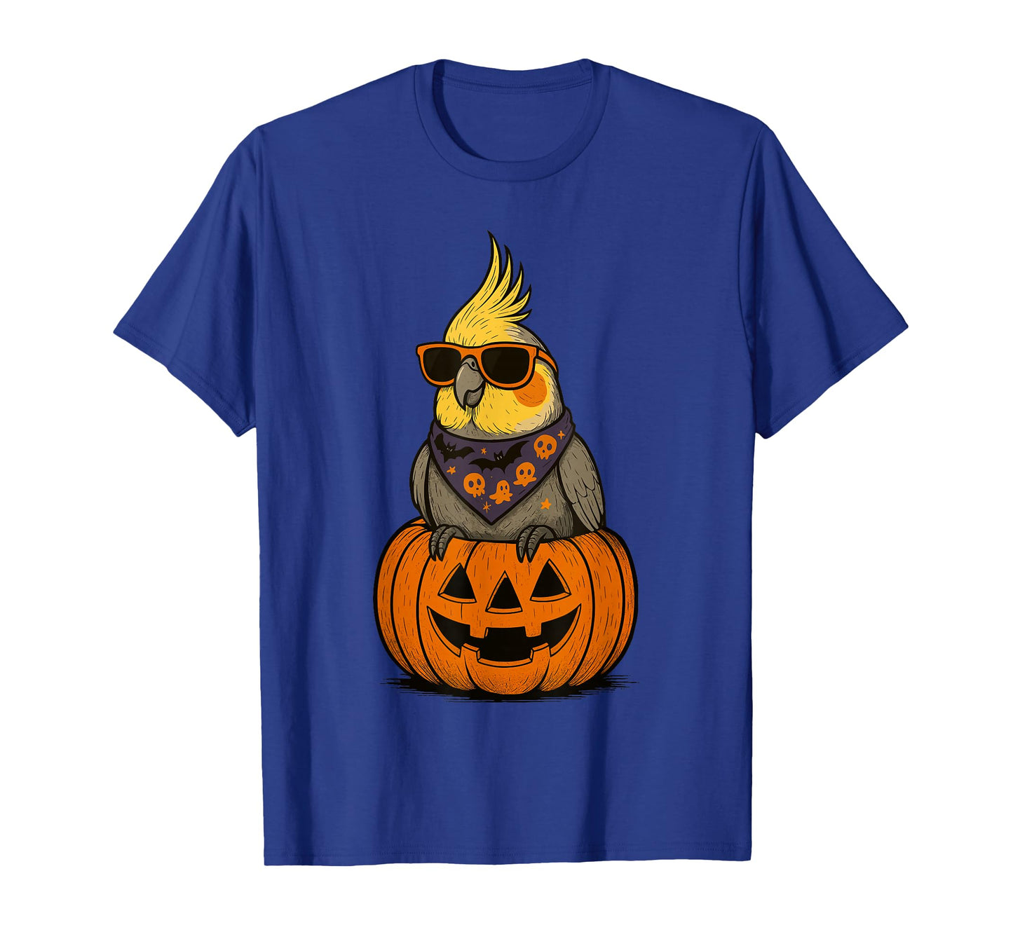 Spooky Cockatiel Pumpkin Halloween Parrot Lover T-Shirt