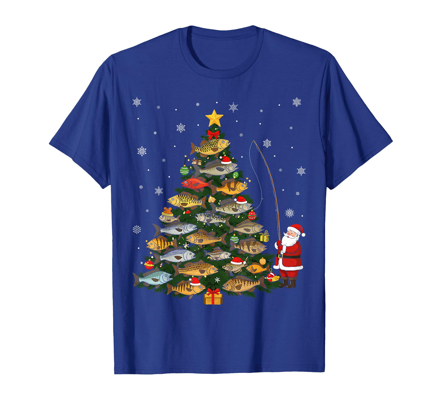 Christmas Bass Fishing Humor Fisherman Gifts for Fish Lovers T-Shirt