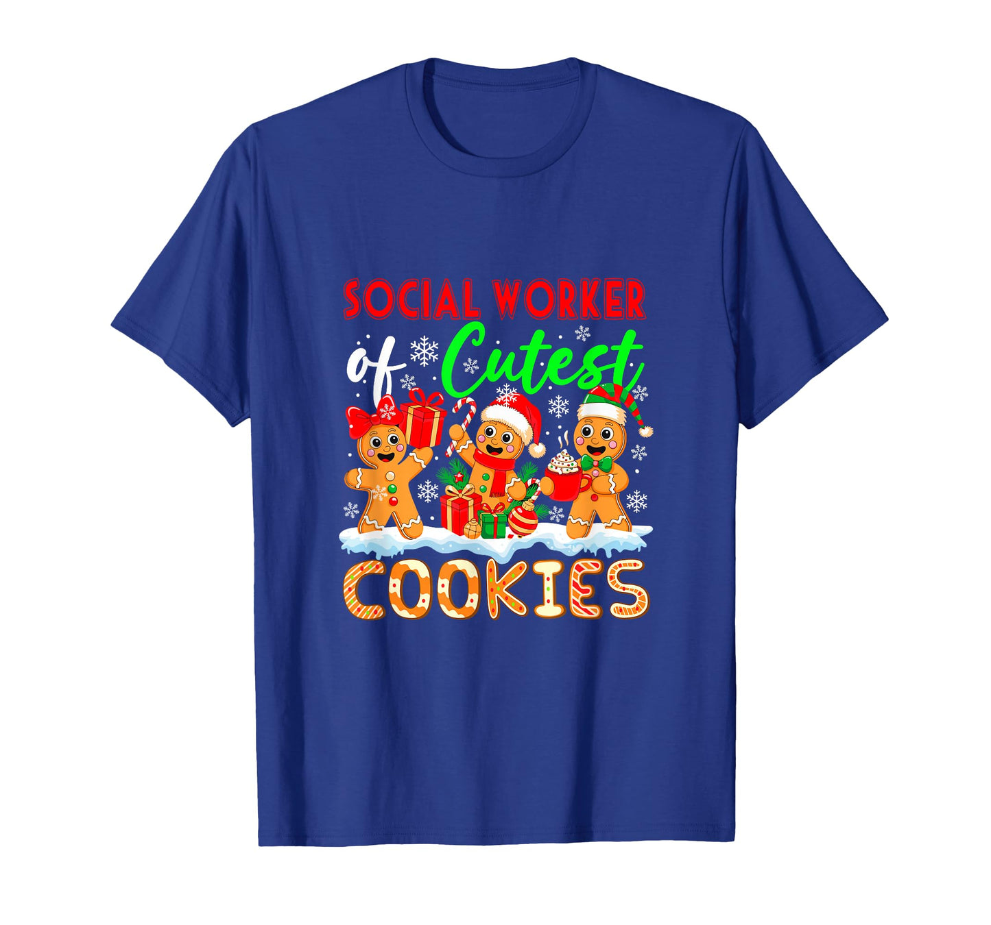 Social Worker of Cutest Cookies Gingerbreads Xmas Job Team T-Shirt