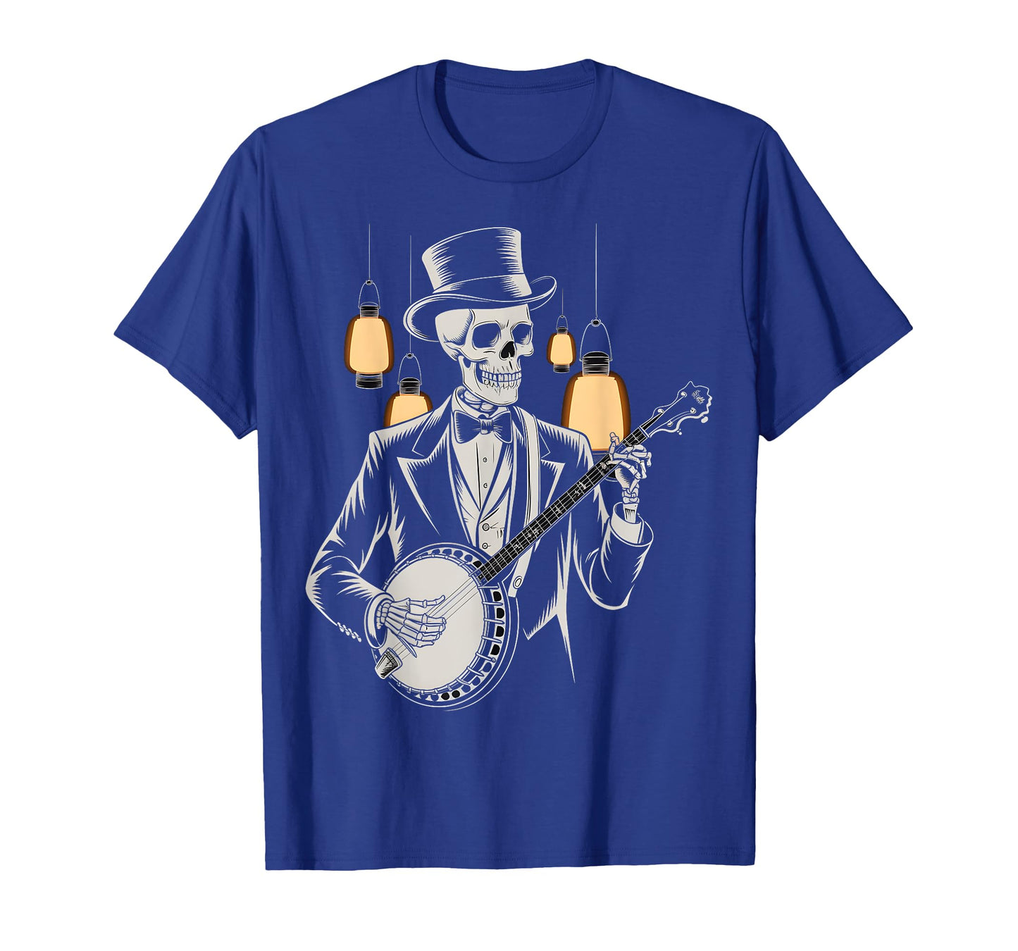 Skeleton Banjo Player Vintage T-Shirt