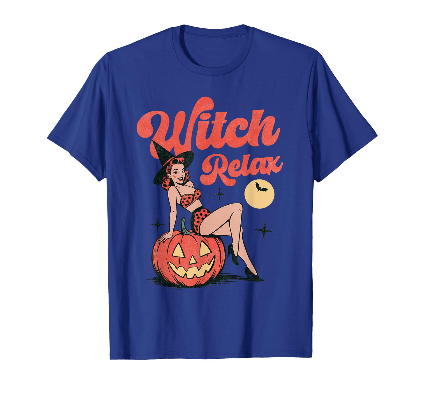 Retro Witch Pin-Up Halloween T-Shirt