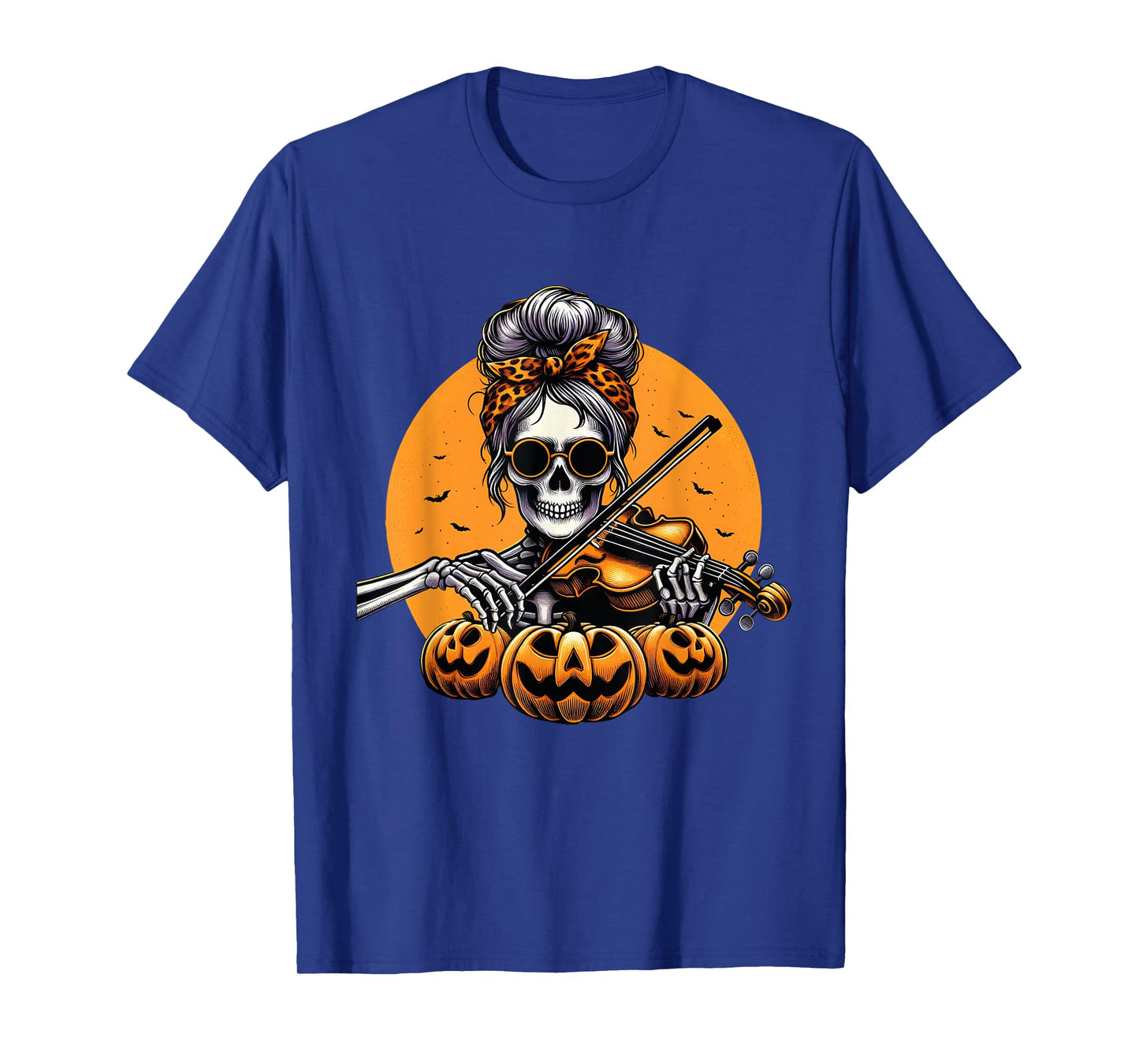 Skeleton Violin Player Halloween Costume Violinist Musician T-Shirt