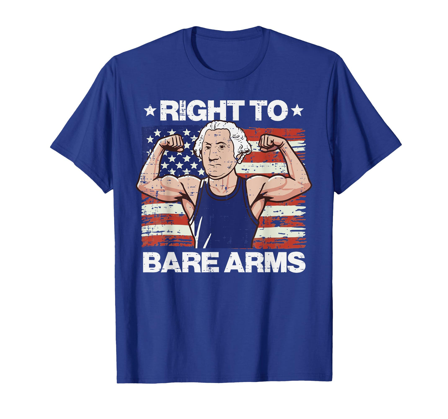 Gym Right To Bare Arms Washington US Flag Workout Men Women T-Shirt