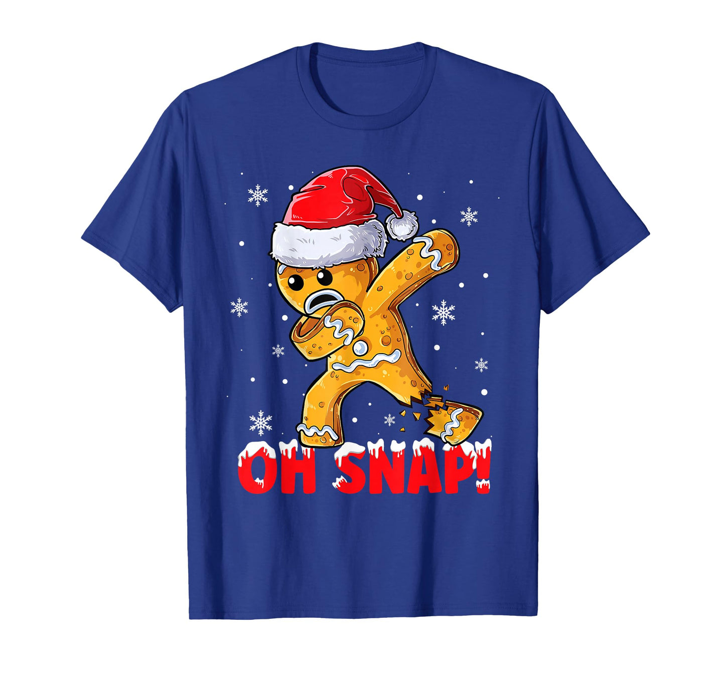 Oh Snap Dabbing Gingerbread Man Merry Christmas Xmas Holiday T-Shirt