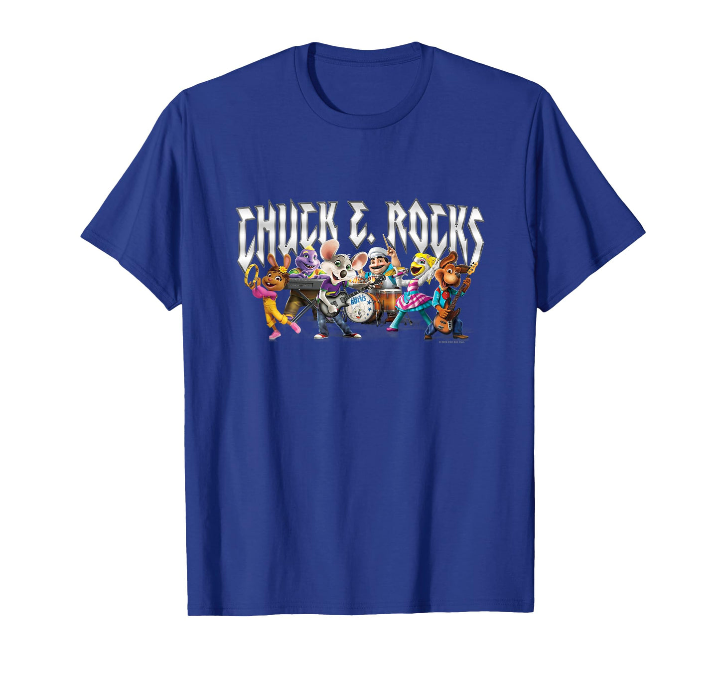 Chuck E. Cheese Chuck E. Rock Band Group Shot Chest Logo T-Shirt