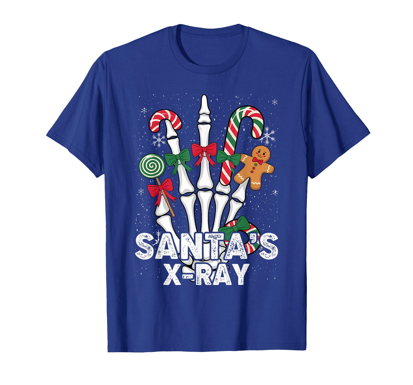 Santa's X-Ray Candy Cane Christmas Radiology Technologist T-Shirt
