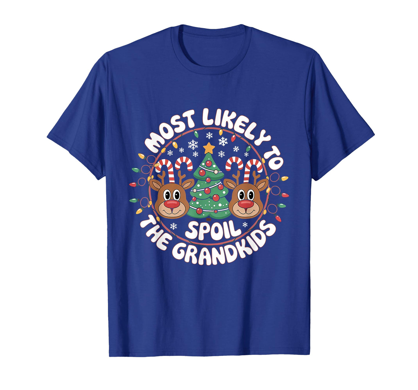 Most Likely to Spoil The Grandkids Christmas Party Family T-Shirt