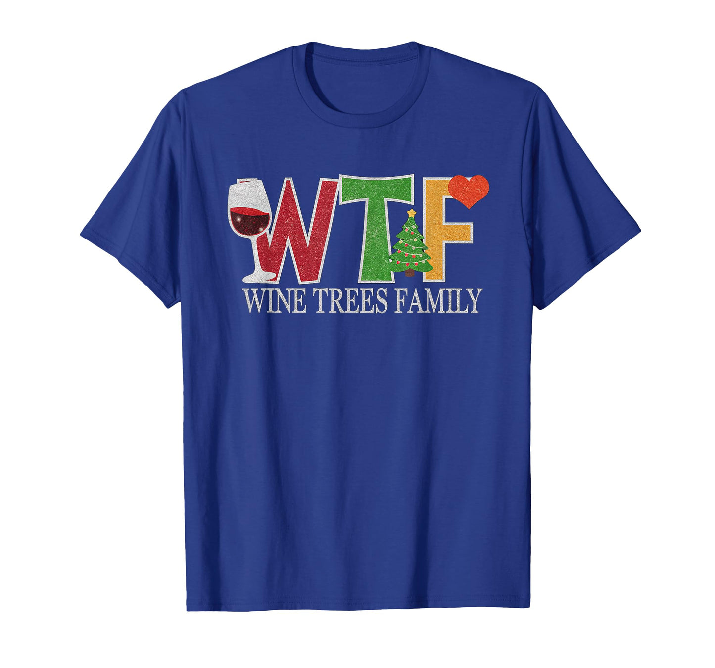 Christmas WTF Wine Trees Family Santa Christmastree T-Shirt