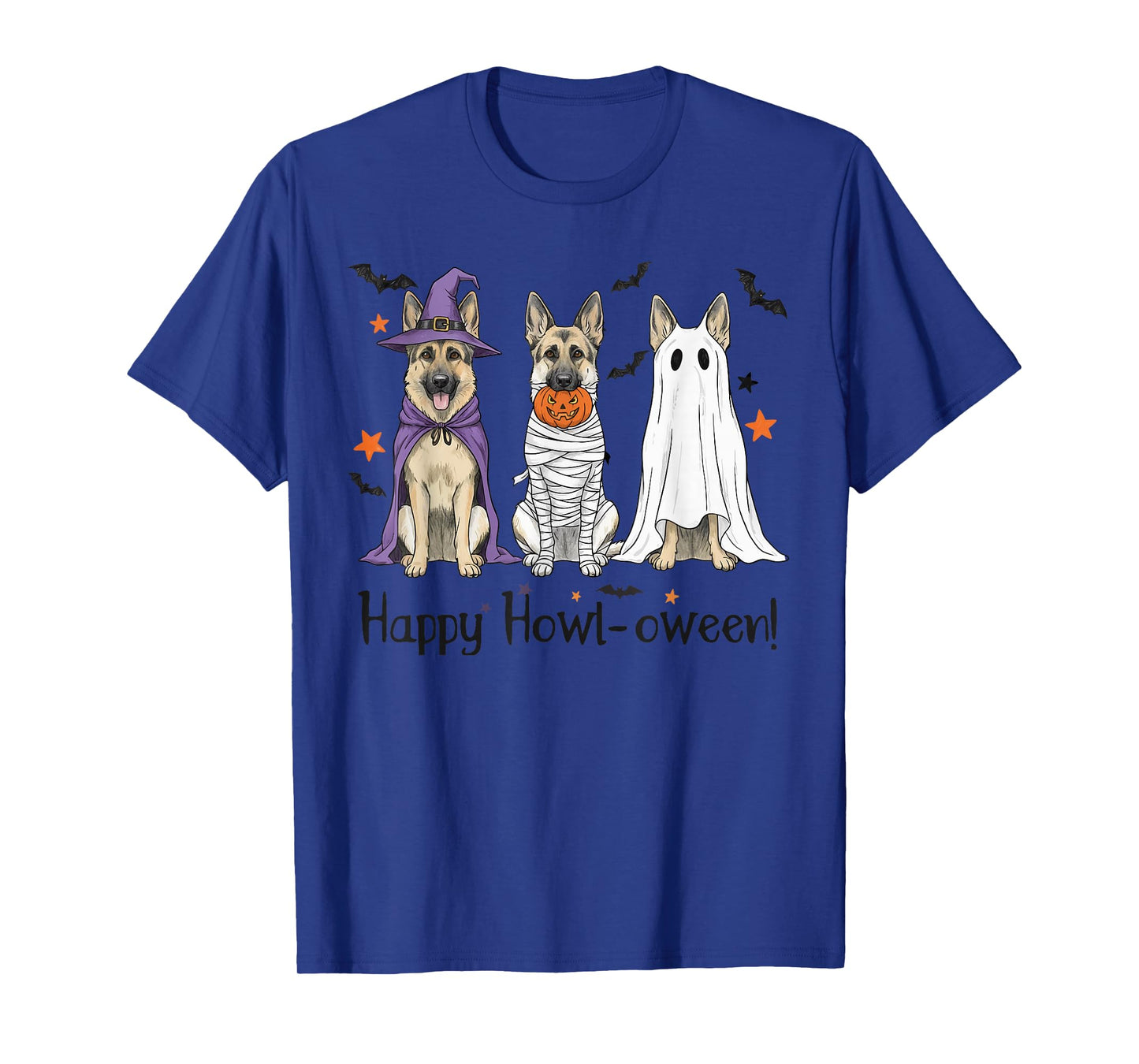 German Shepherd Halloween Witch Mummy Ghost Dog Lover T-Shirt