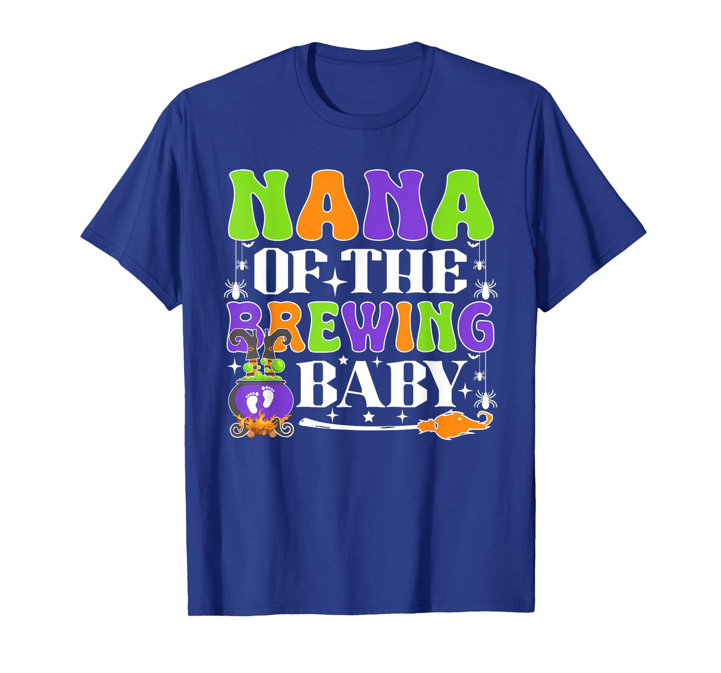 Nana of The Brewing Baby Halloween Witch Baby Shower T-Shirt
