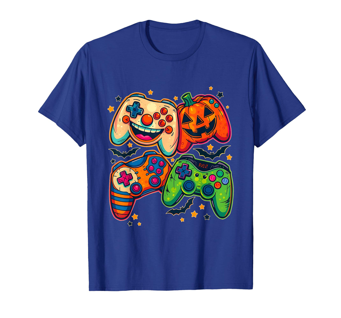 Halloween Skeleton Zombie Gaming Controllers Mummy Boys Kids T-Shirt