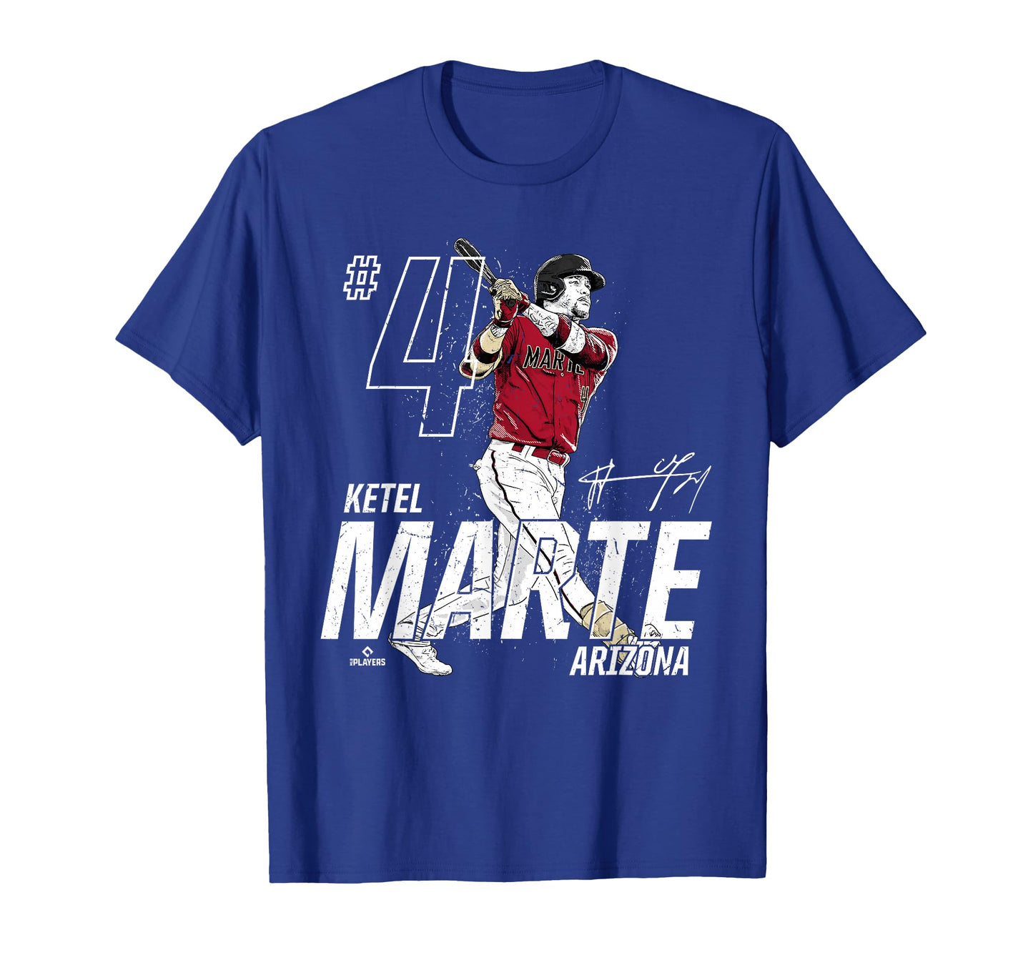 Dynamic Pose Ketel Marte Arizona Baseball MLBPA T-Shirt