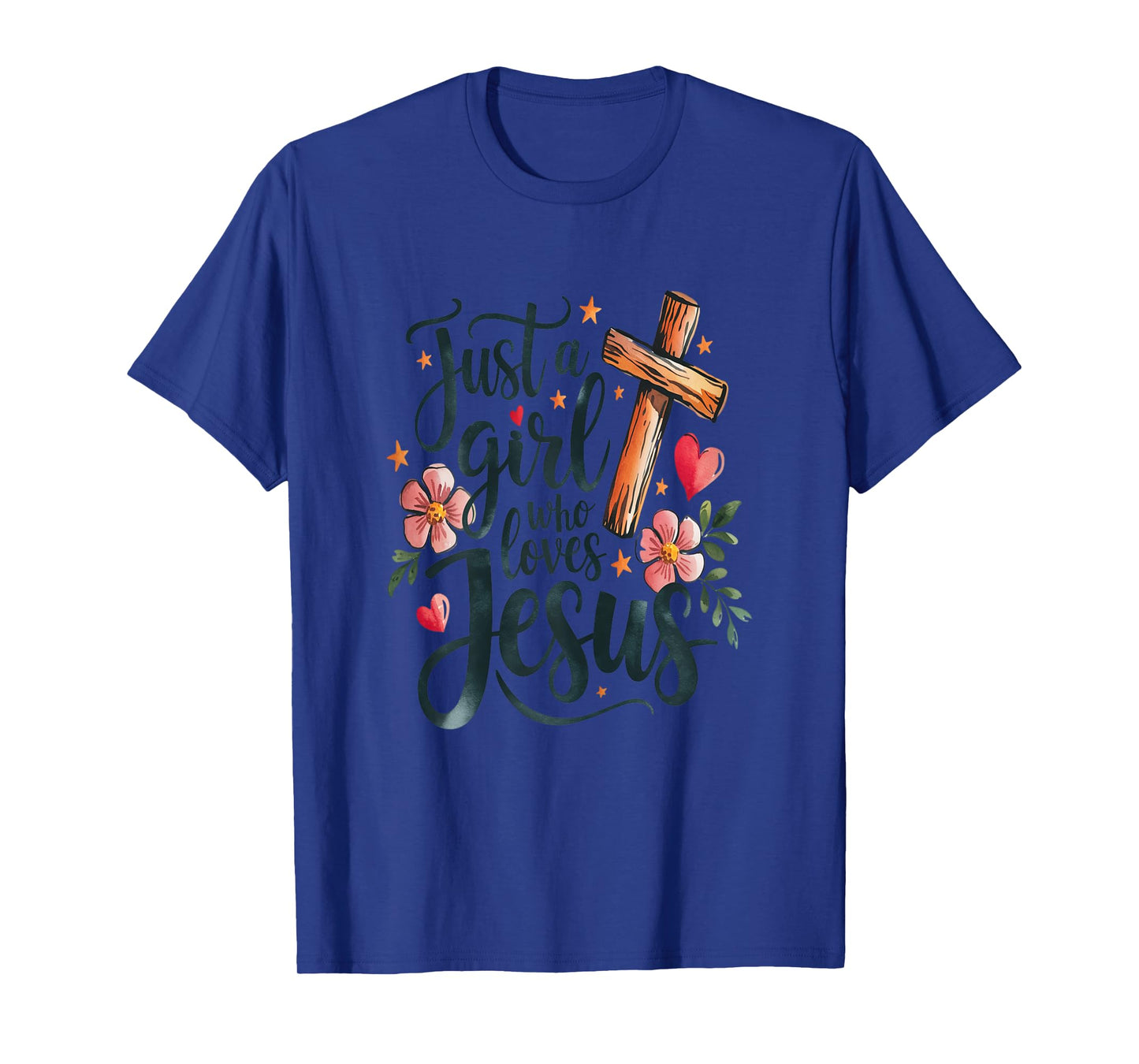 Just a Girl Who Loves Jesus For Girls Kids Christian Christ T-Shirt