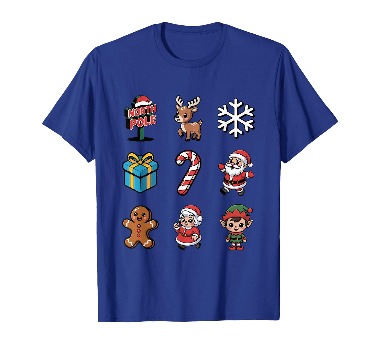Adorable Santa Elf Reindeer Gingerbread Xmas T-Shirt