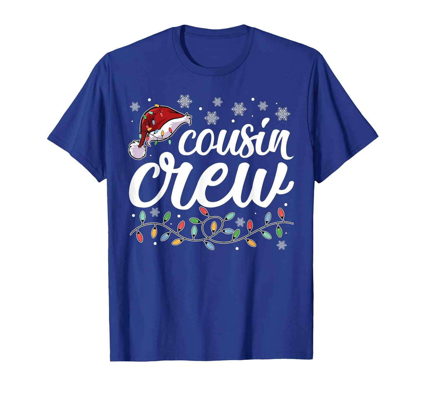 Cousin Crew Christmas Xmas Lights Family Matching Women Men T-Shirt
