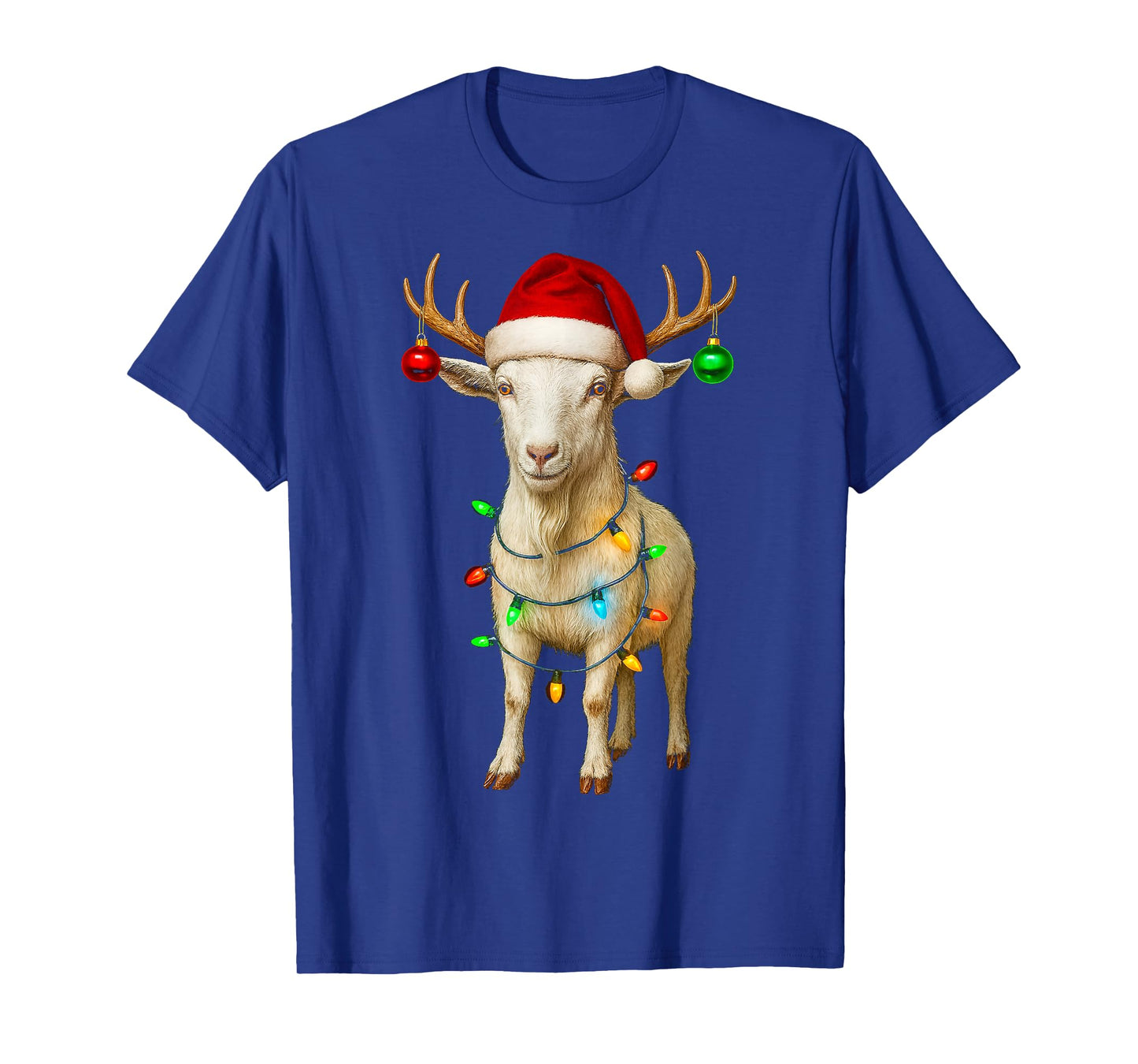Goat Christmas Farm Animals Santa Hat Lover T-Shirt