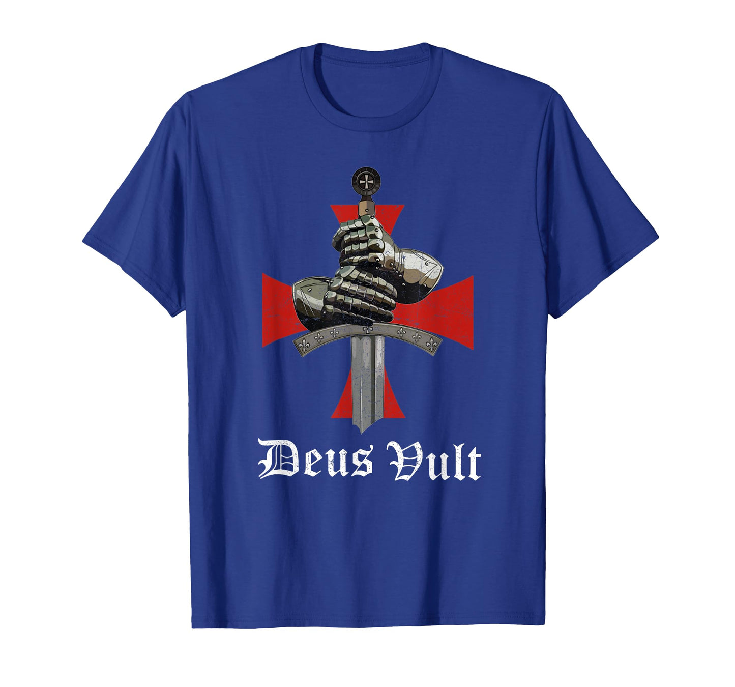 Christian Knight Templar Crusader Sword Armor Deus & Vult T-Shirt