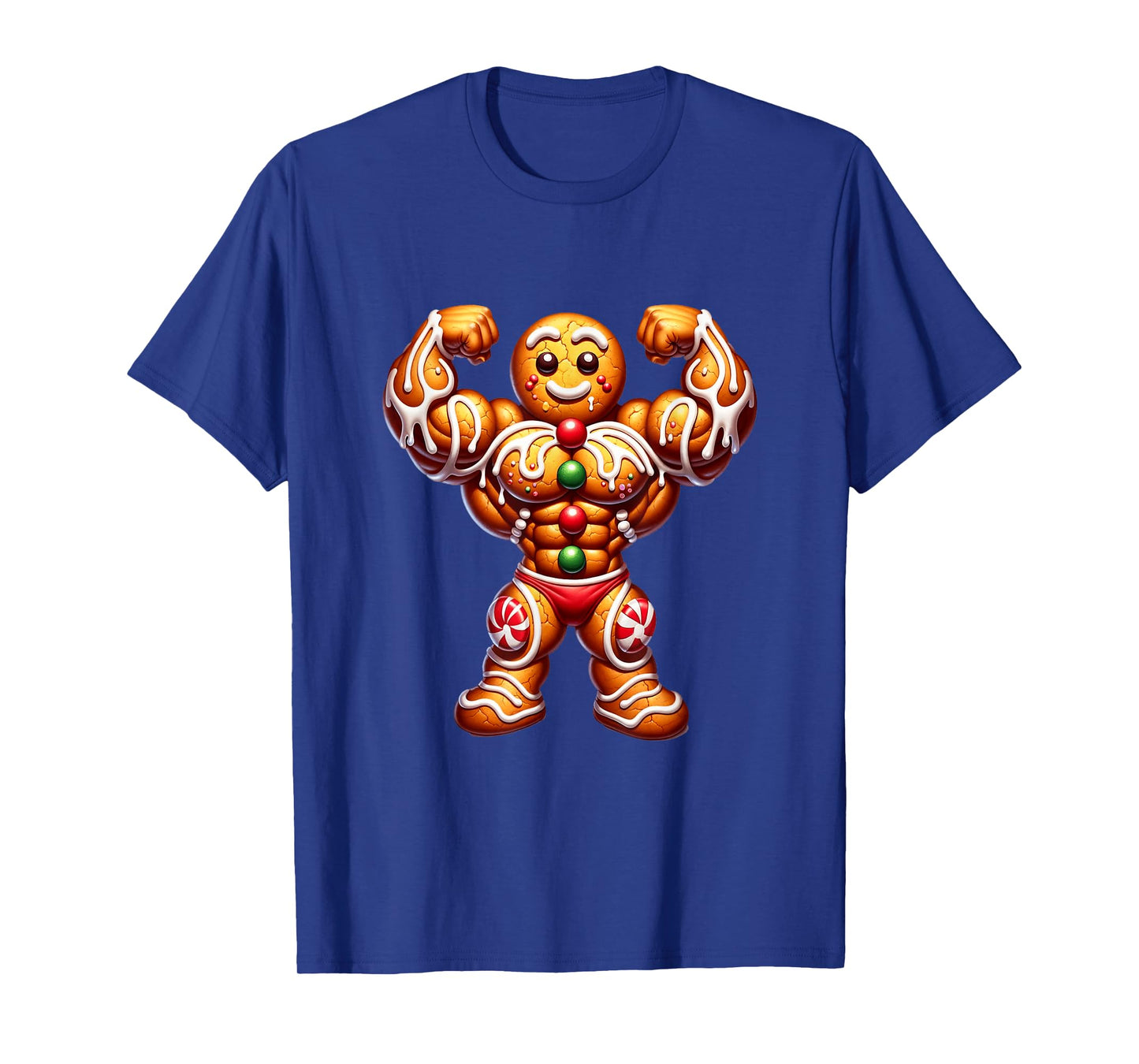 Fitness X-Mas Holiday Bodybuilding Men Women Tees Unisex-Adult Black Cartoon Holiday Workout T-Shirt Small