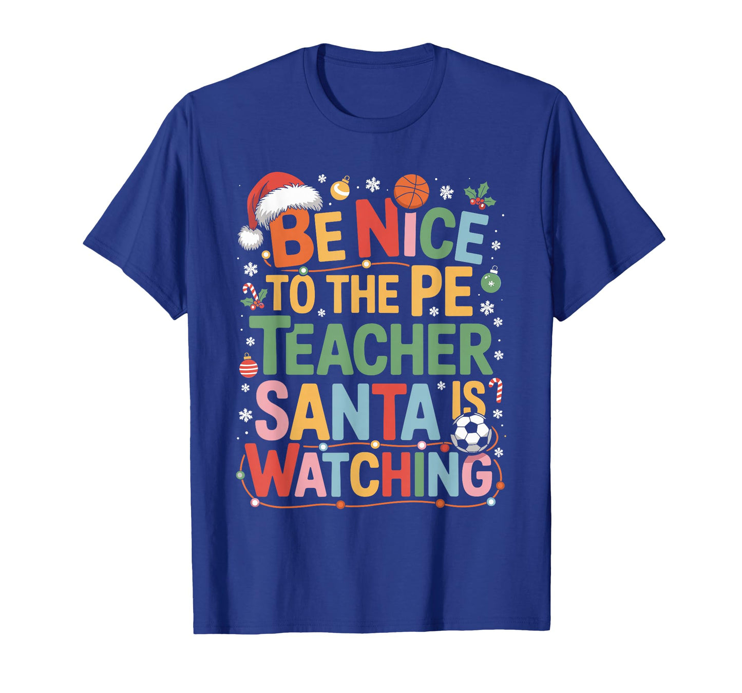 PE Teacher Christmas Physical Education Xmas T-Shirt