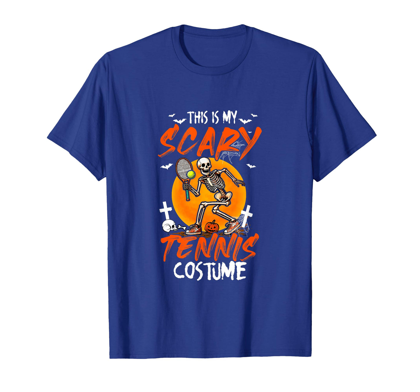 My Scary Tennis Costume Skeleton Halloween Player Team T-Shirt