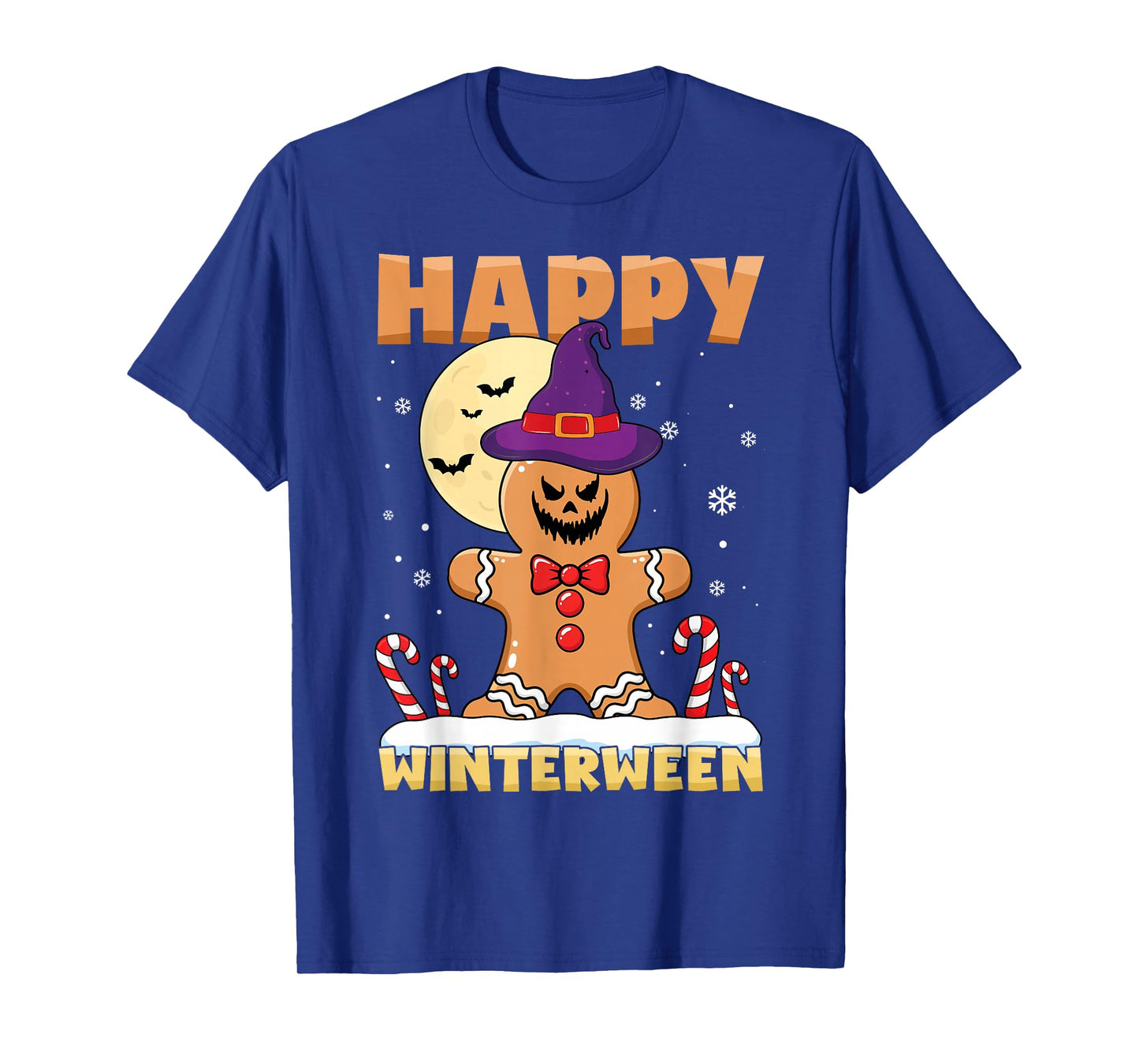 Happy Winterween Halloween Gingerbread Christmas Winter T-Shirt