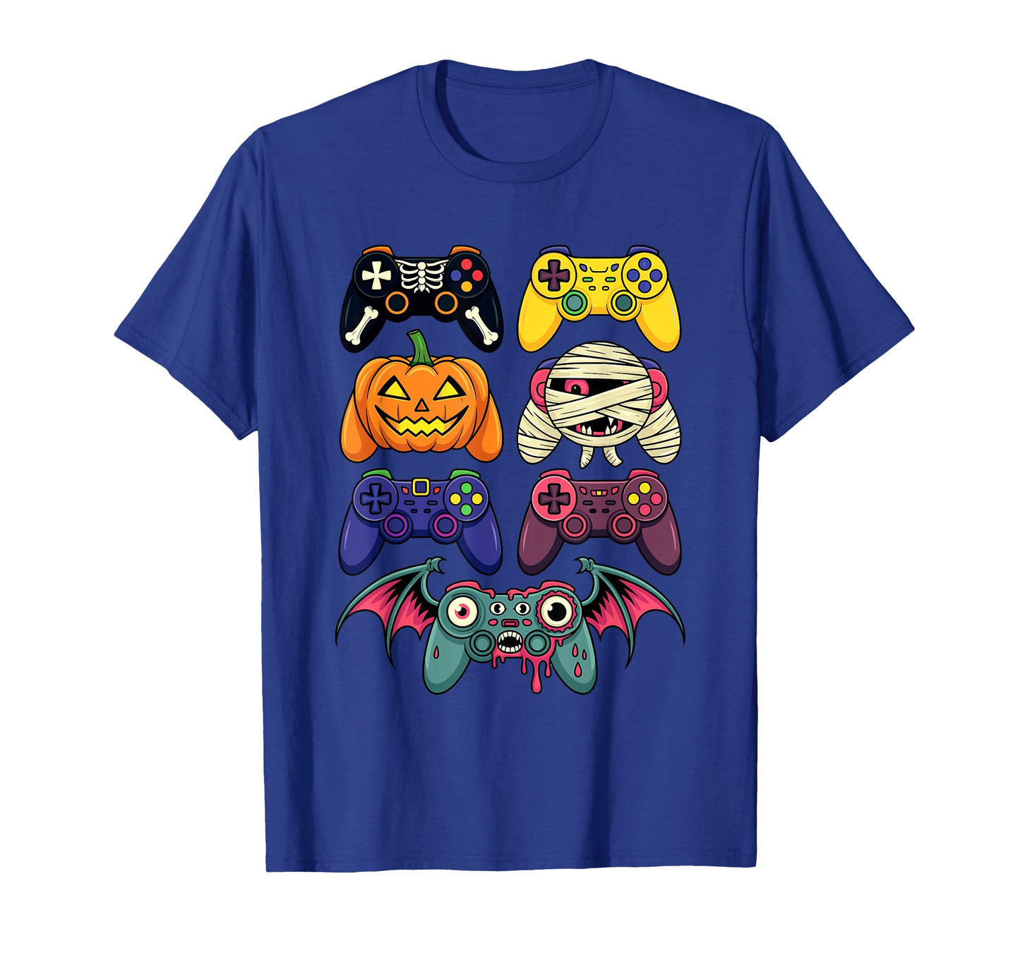 Halloween Gaming Controller Skeleton Pumpkin Mummy Zombie T-Shirt