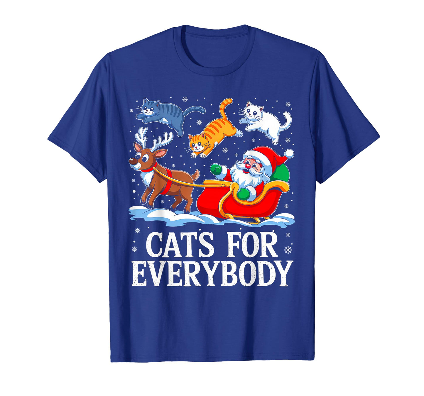 Cats for Everybody Christmas Cat Santa Xmas Family Men Women T-Shirt