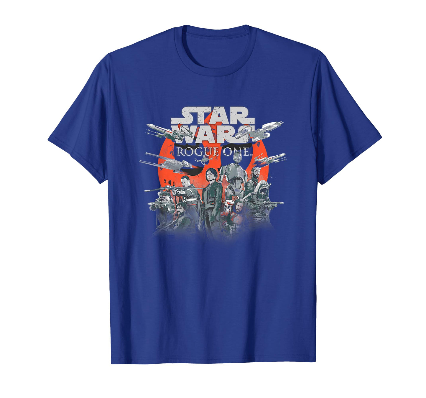 Star Wars Rogue One Distressed Rebel Group Vignette T-Shirt