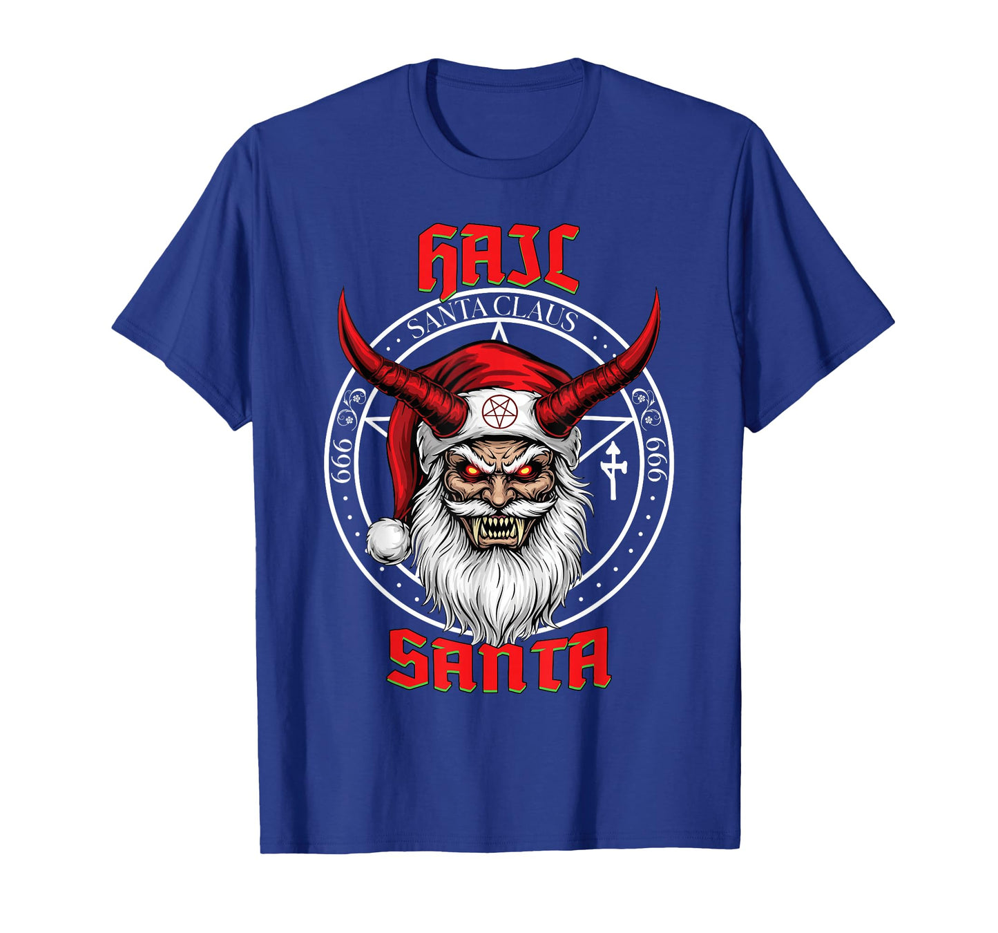 Hail Santa Krampus Pagan Solstice Gothic Anti Christmas T-Shirt
