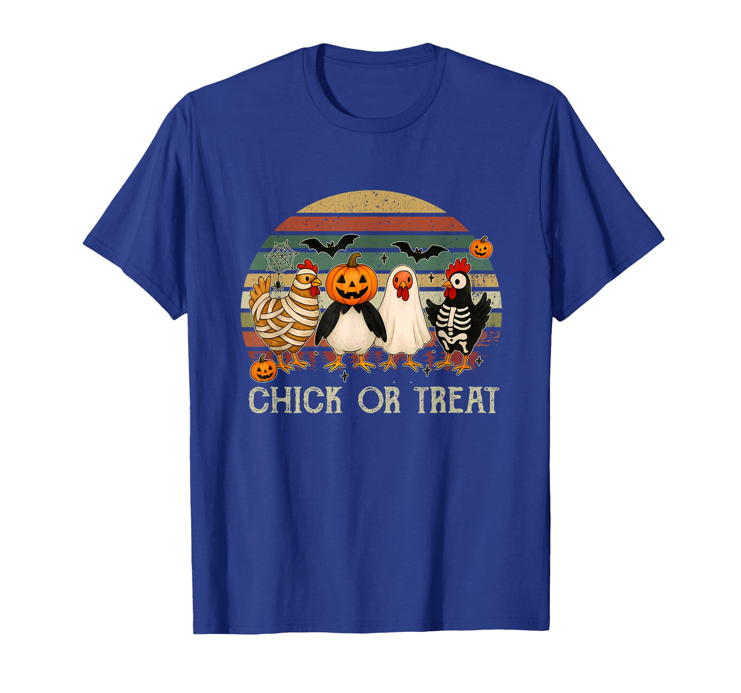 Halloween Chick Or Treat Pumpkin Spooky Witch Chicken Farmer T-Shirt