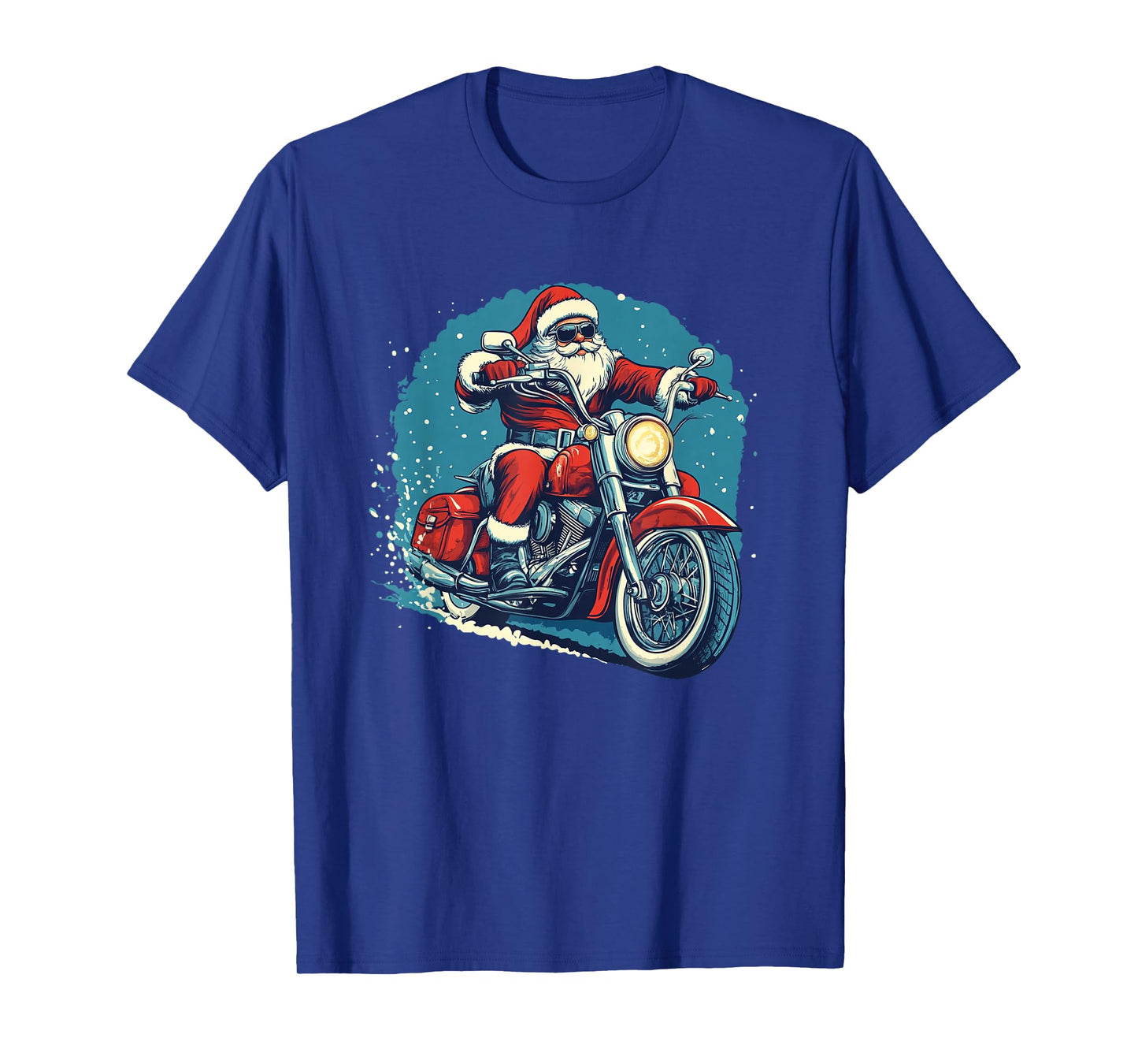 Fun Santa Claus Bringing Festive Vibes on a Motorcycle T-Shirt