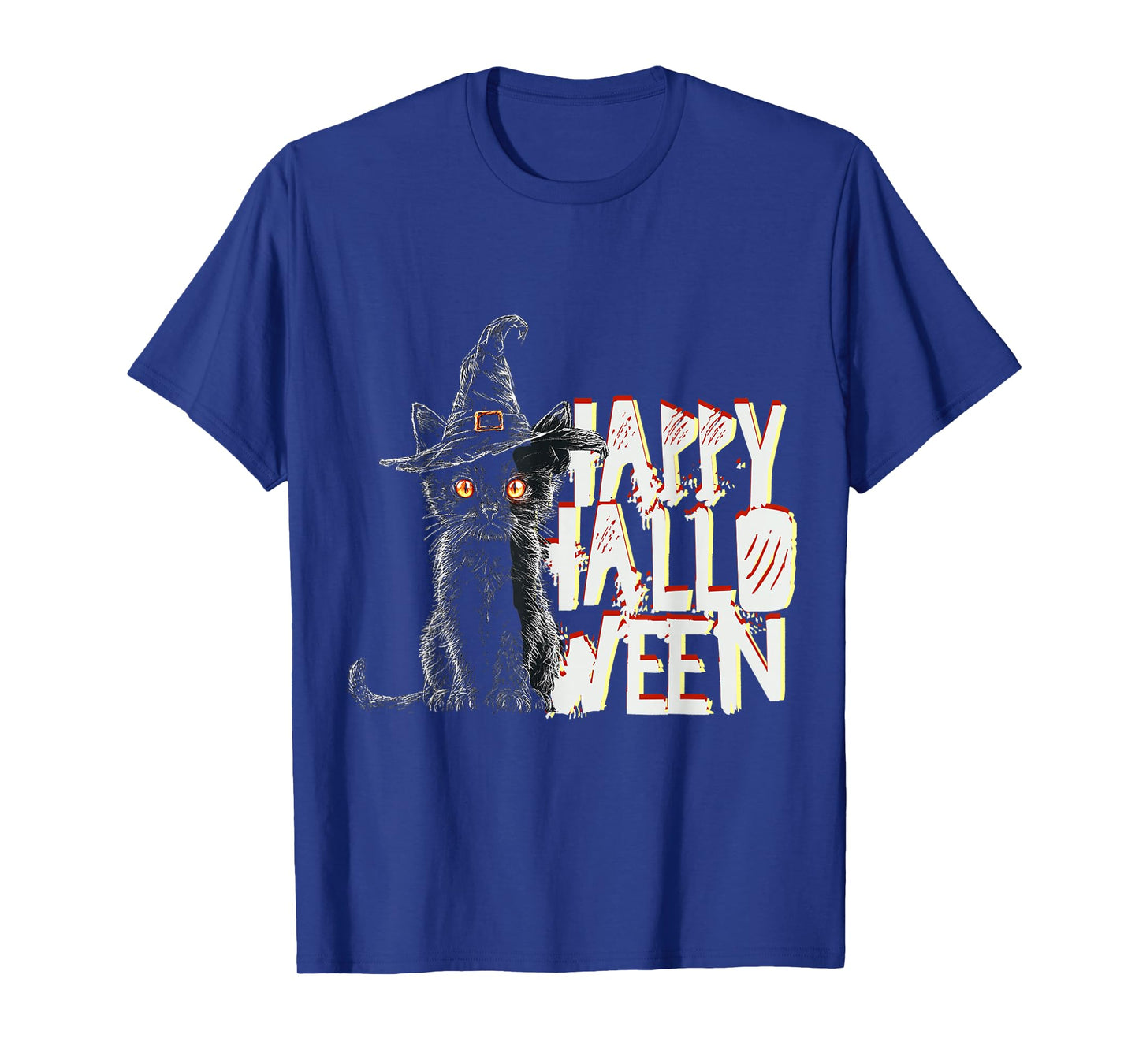 Cute Cat Witch Animal Fun Happy Halloween Costume T-Shirt
