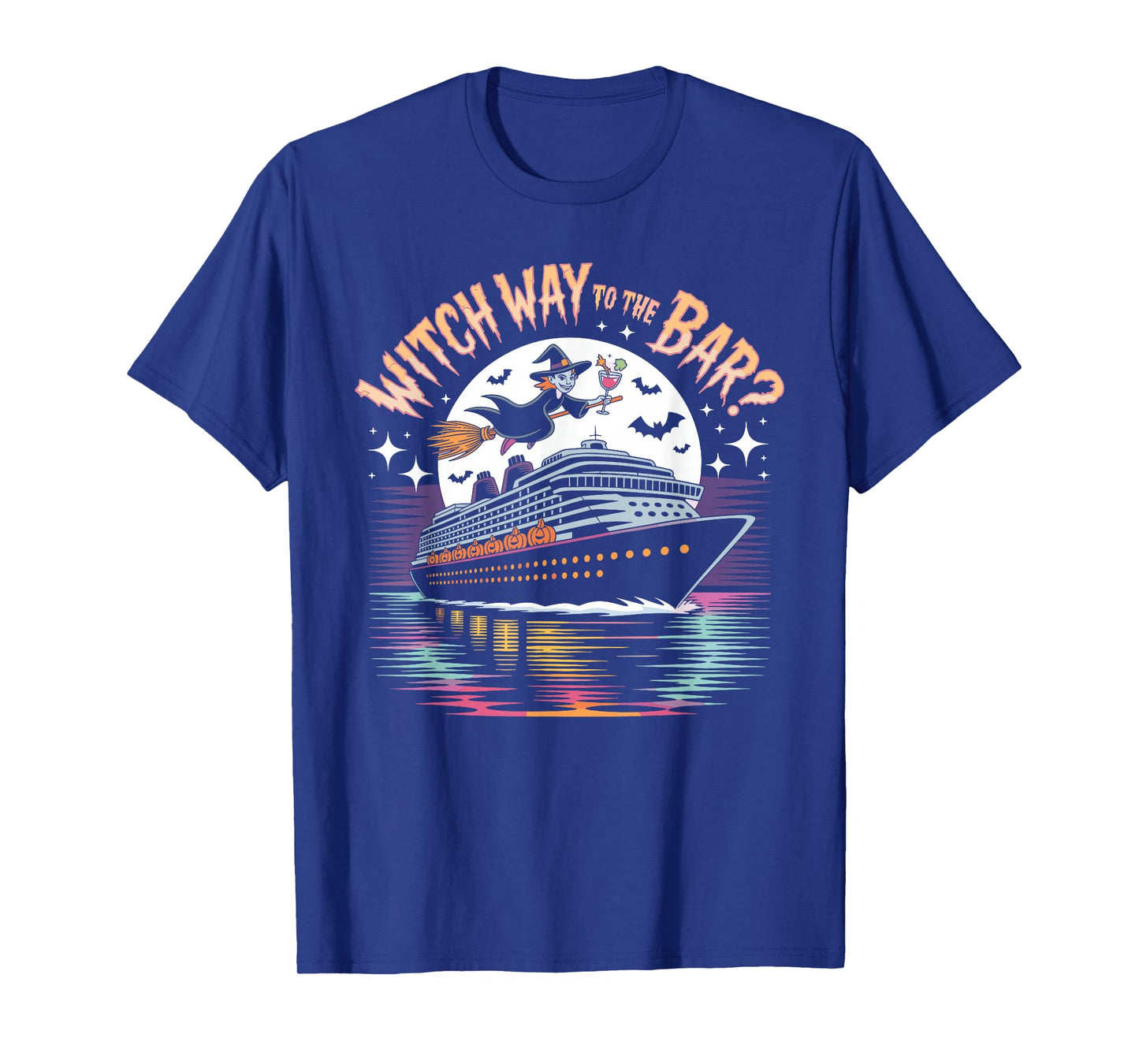 Witch Way to The Bar Funny Halloween Cruise T-Shirt