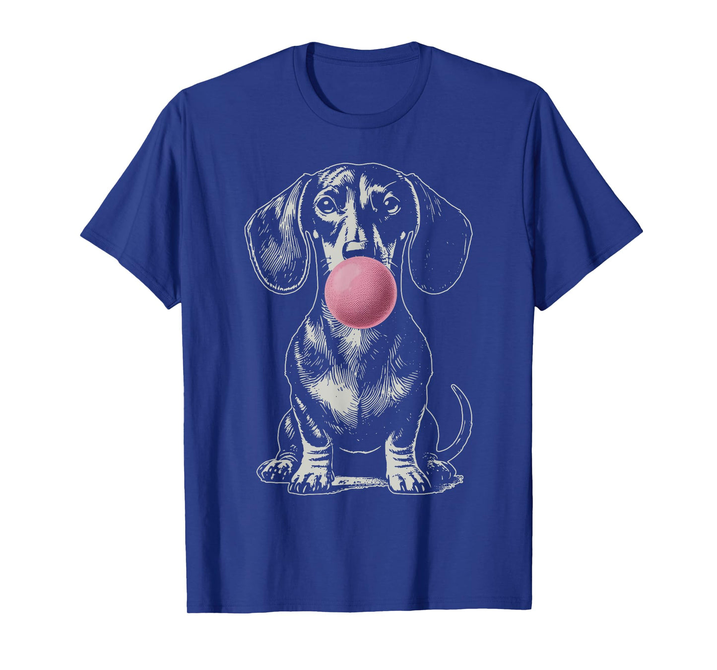 Vintage Dachshund Blowing Bubble Wiener Dog Dad Mom Owner T-Shirt for Men Women Kids