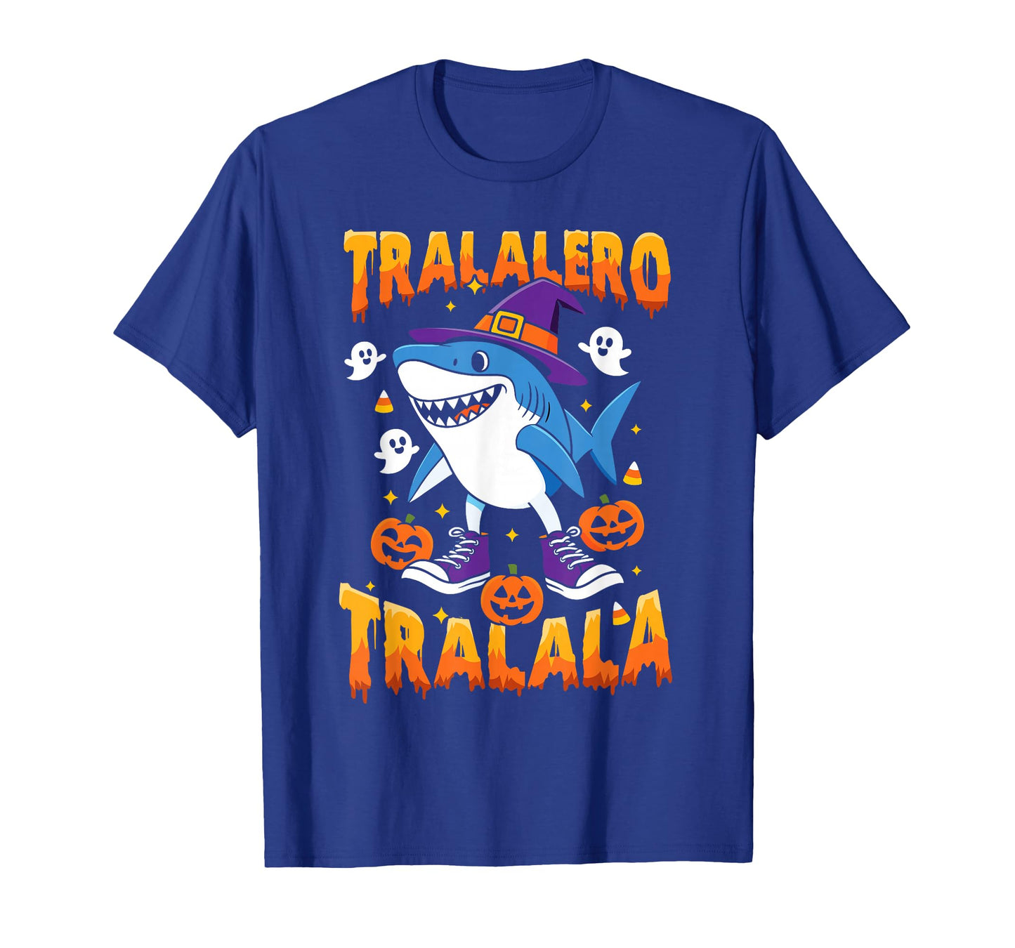 Halloween Shark Tralalero Tralala Italian Brainrot Meme Kids T-Shirt