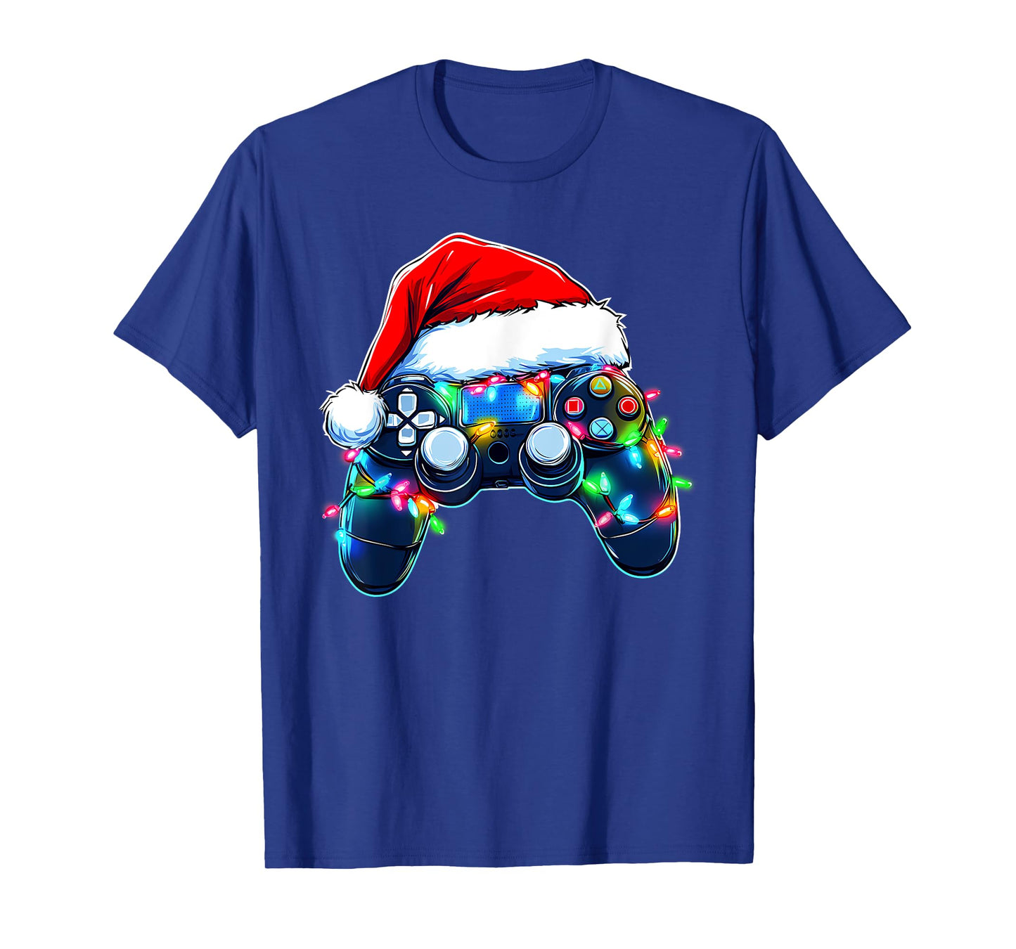 Video Game Controller Christmas Santa Hat Gamer Boys T-Shirt