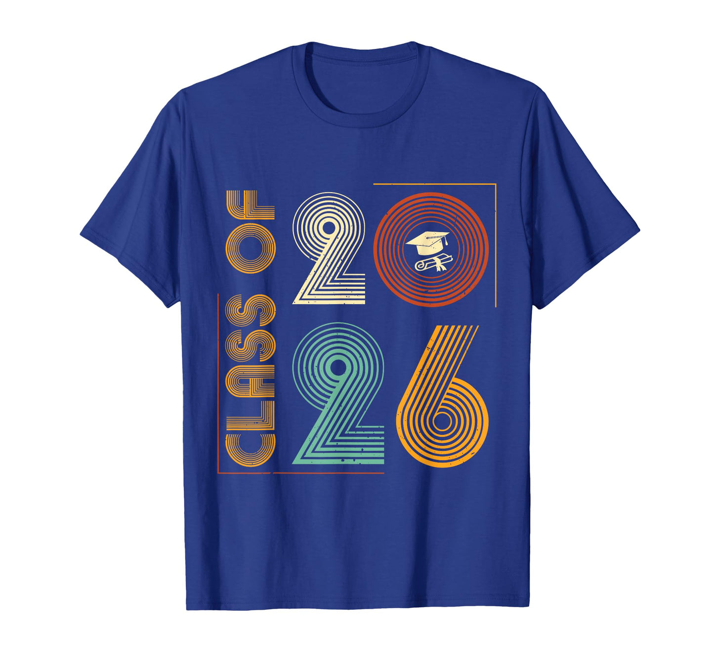Funny Class of 2026 Senior Graduation Retro Vintage T-Shirt