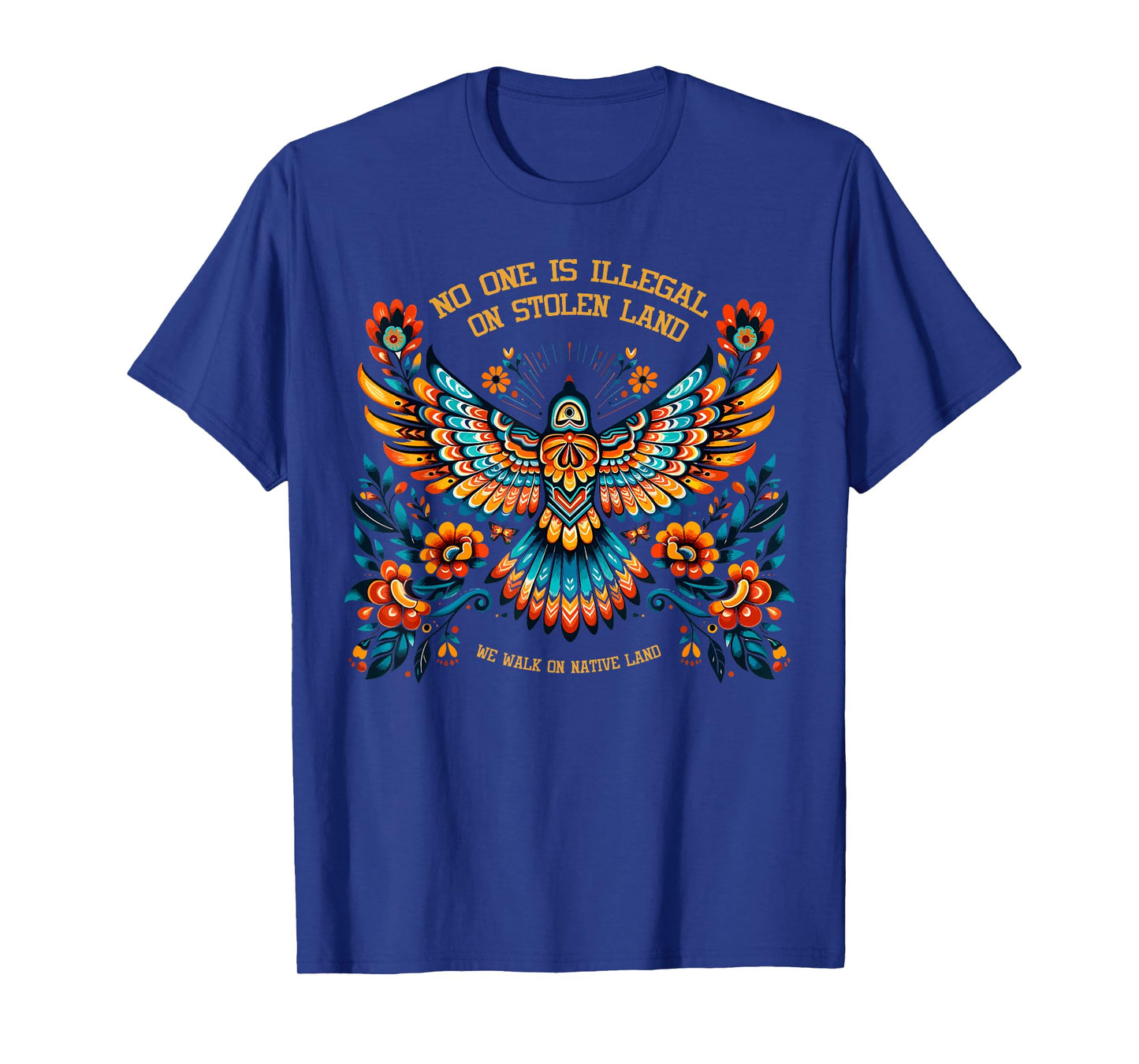 No One is Illegal on Stolen Land Walk On Native Land Vintage T-Shirt