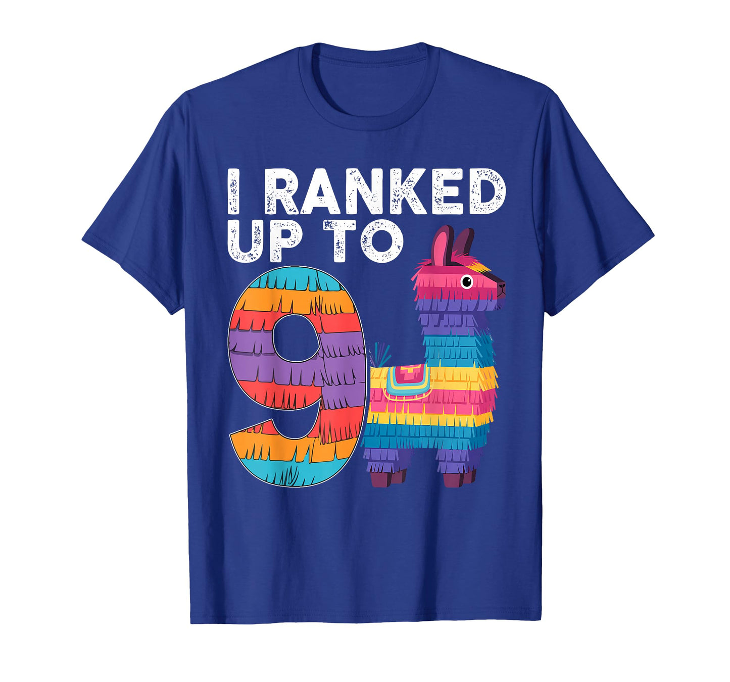 I Ranked Up To 9 Birthday Video Game Llama Piñata Birthday T-Shirt