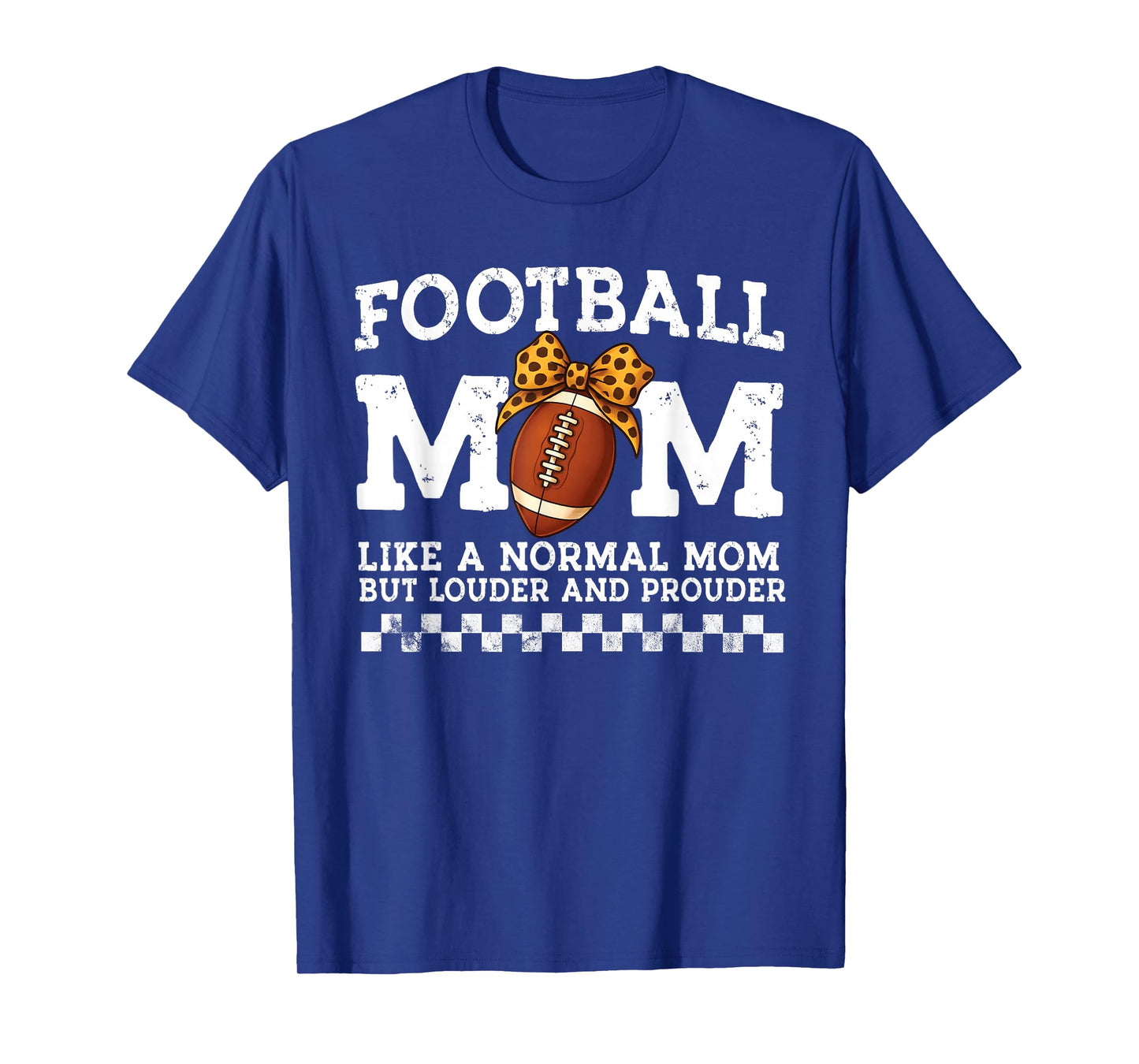 Louder & Prouder Vintage Proud Game Mama of Football Mom Bow T-Shirt
