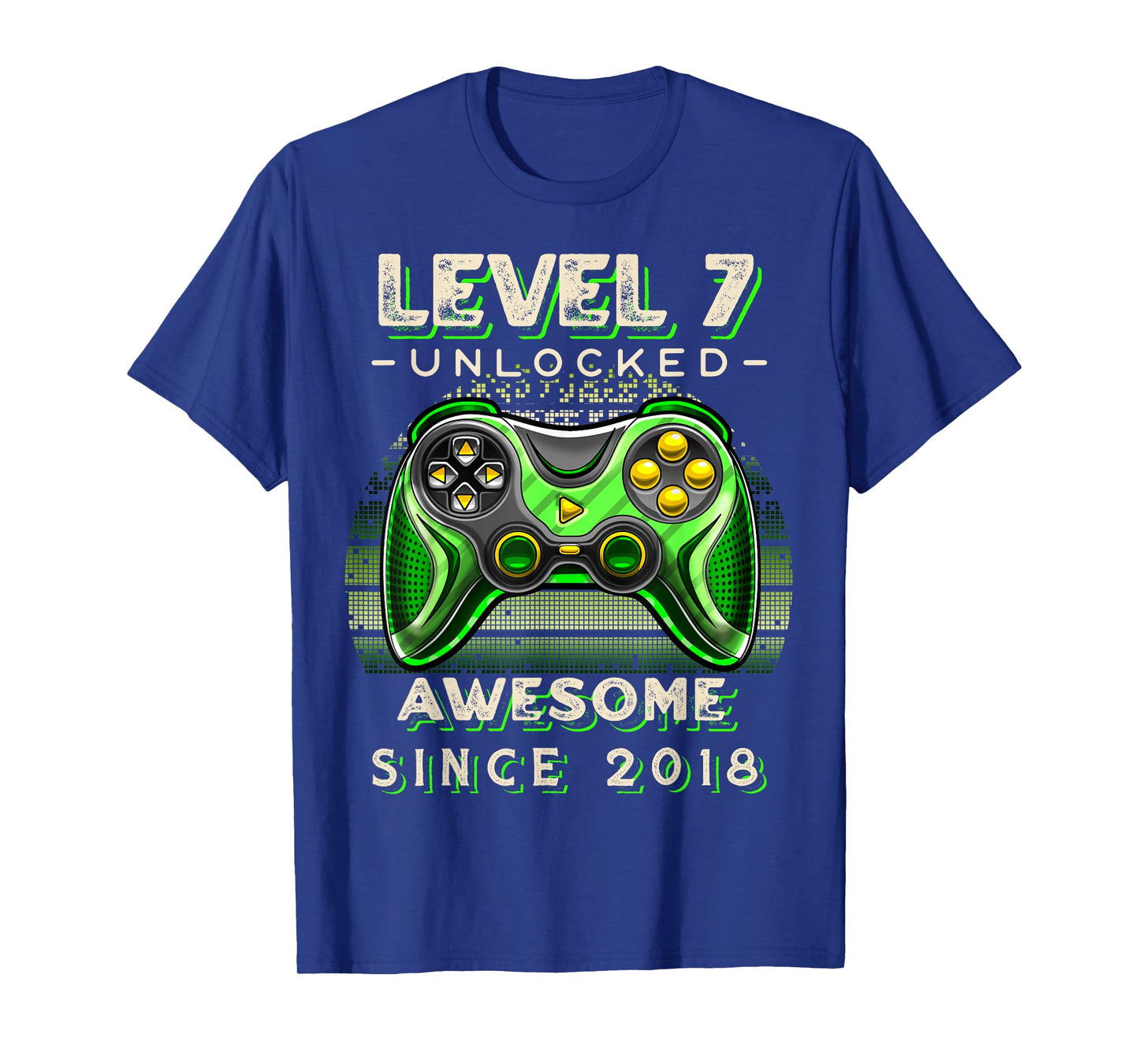 7th Birthday Boy Level 7 Gamer 7 Year Video Game Party T-Shirt